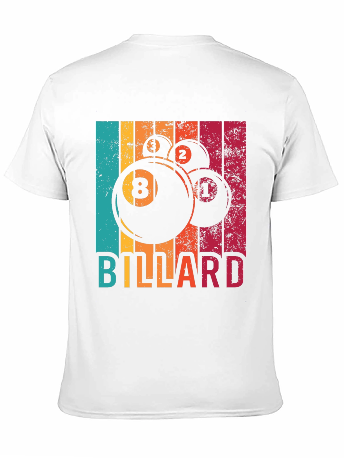 Black Retro Billiards T-Shirt - Vintage Pool Design view 11