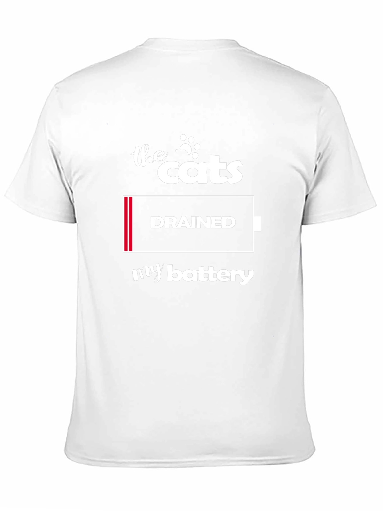 Black The Cats Drained My Battery Graphic T-Shirt view 11
