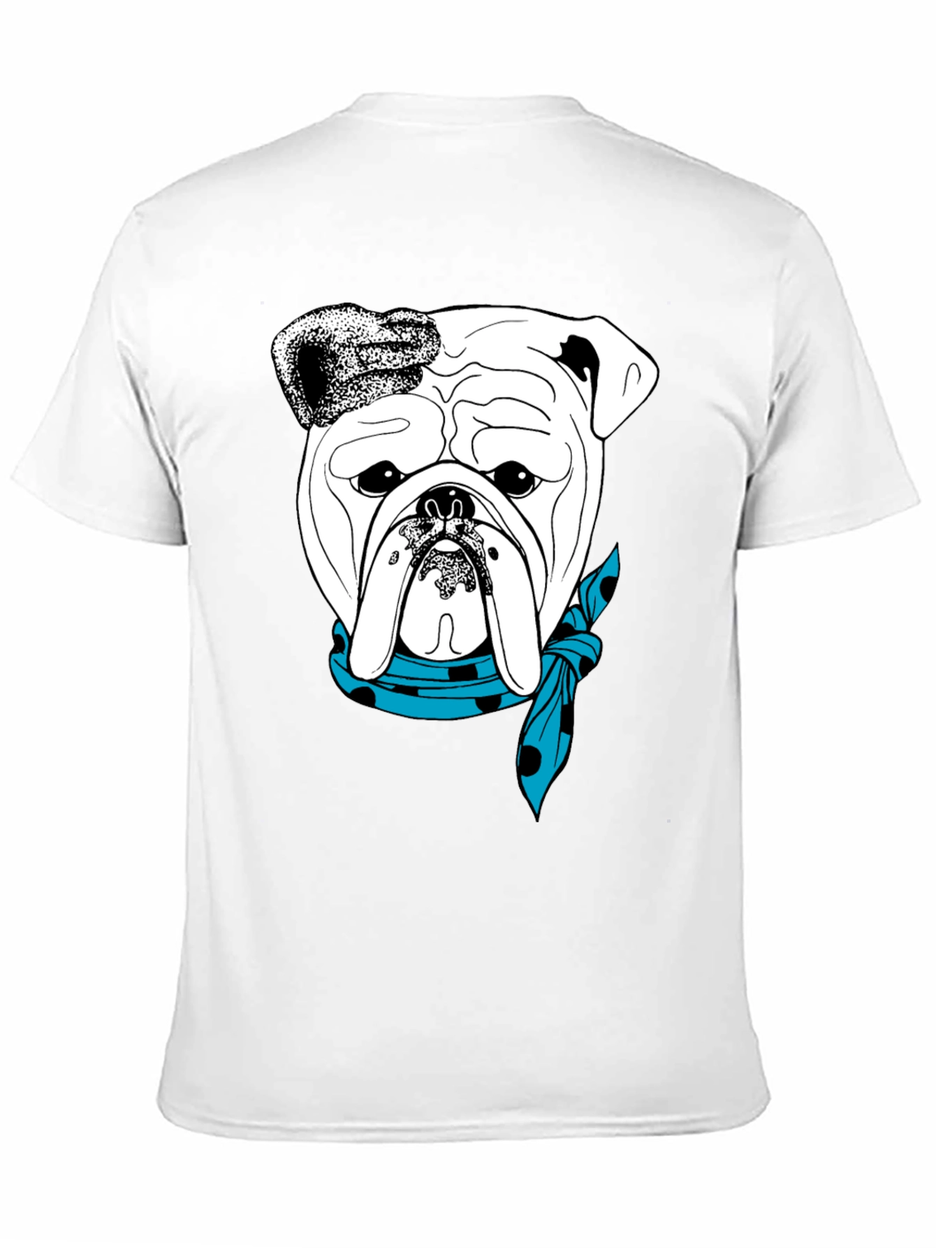 Black Bulldog Bandana Graphic Tee - Stylish Dog Lover T-Shirt view 11