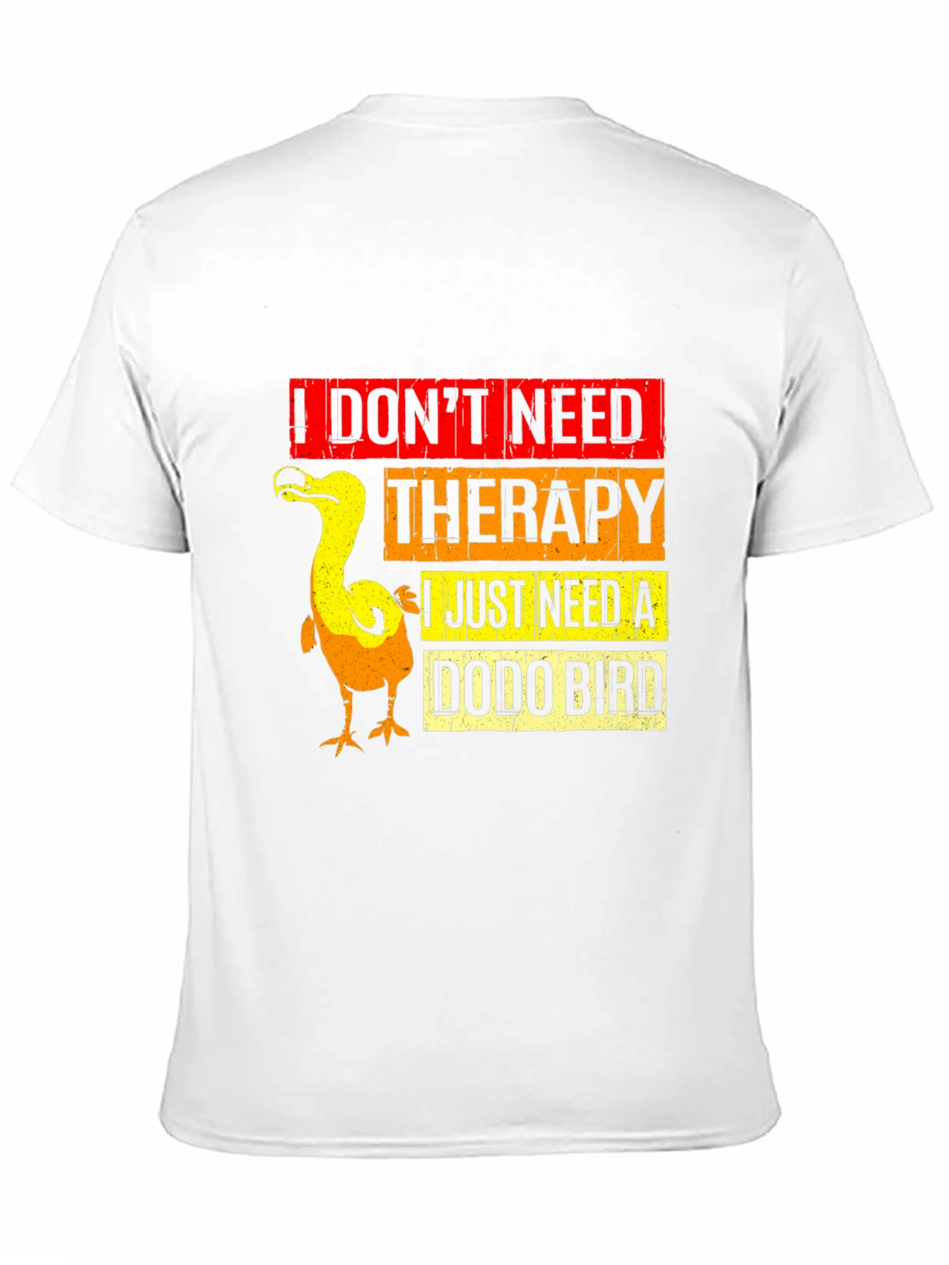Black Dodo Bird Therapy T-Shirt, Funny Graphic Tee view 11
