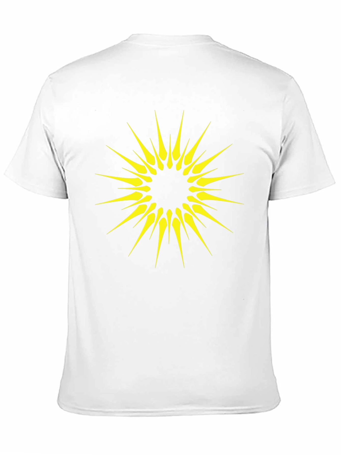 Black Geometric Sunburst Graphic Black T-Shirt view 11