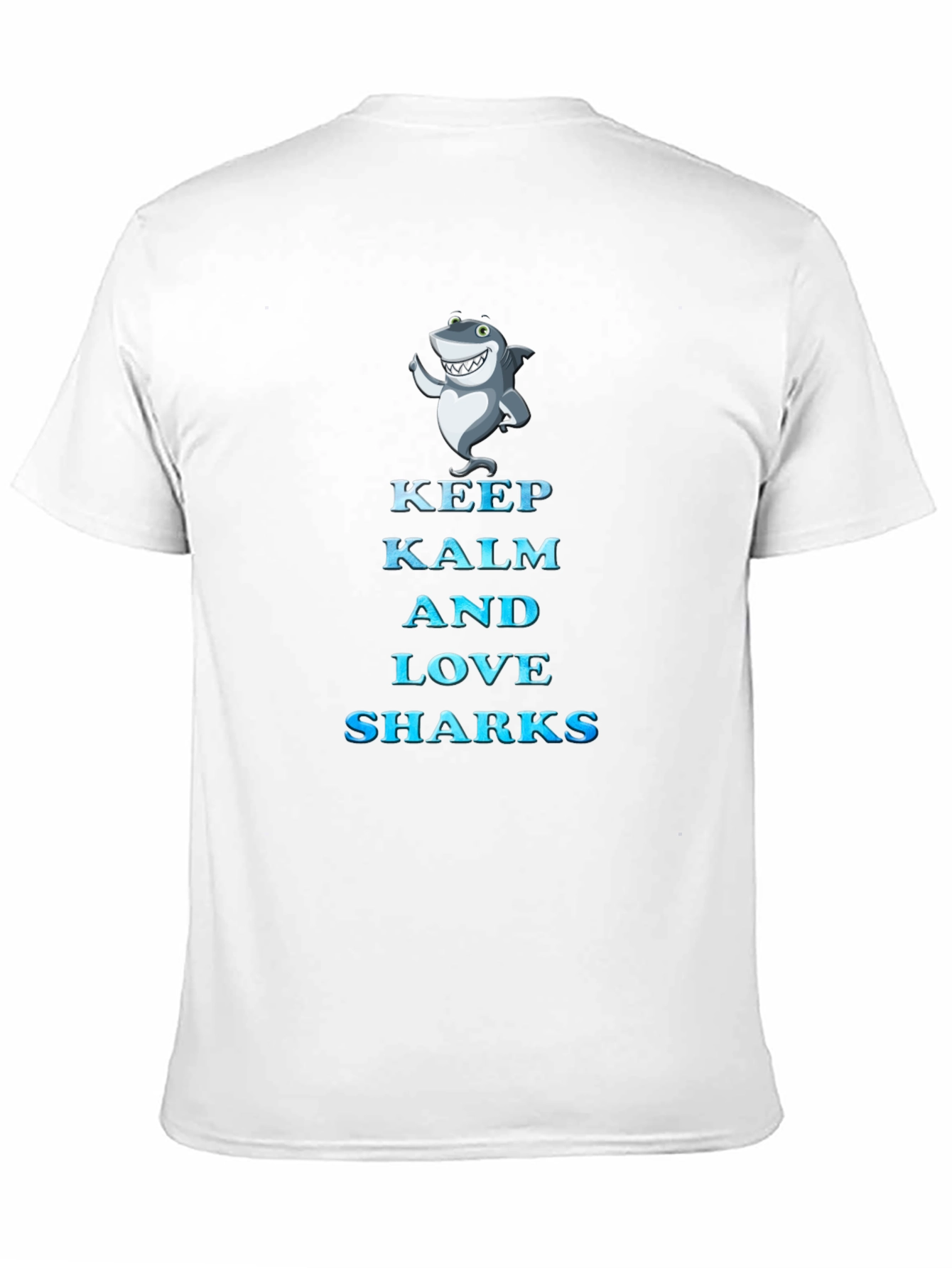 Black Keep Kalm and Love Sharks T-Shirt view 11