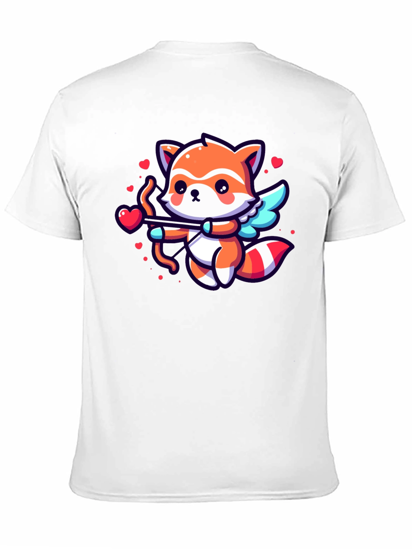 Black Cute Cupid Fox Graphic Tee view 11