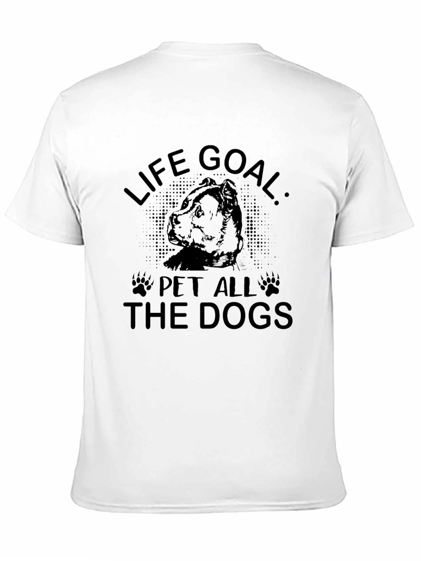 Black Life Goal: Pet All The Dogs Graphic T-Shirt view 11