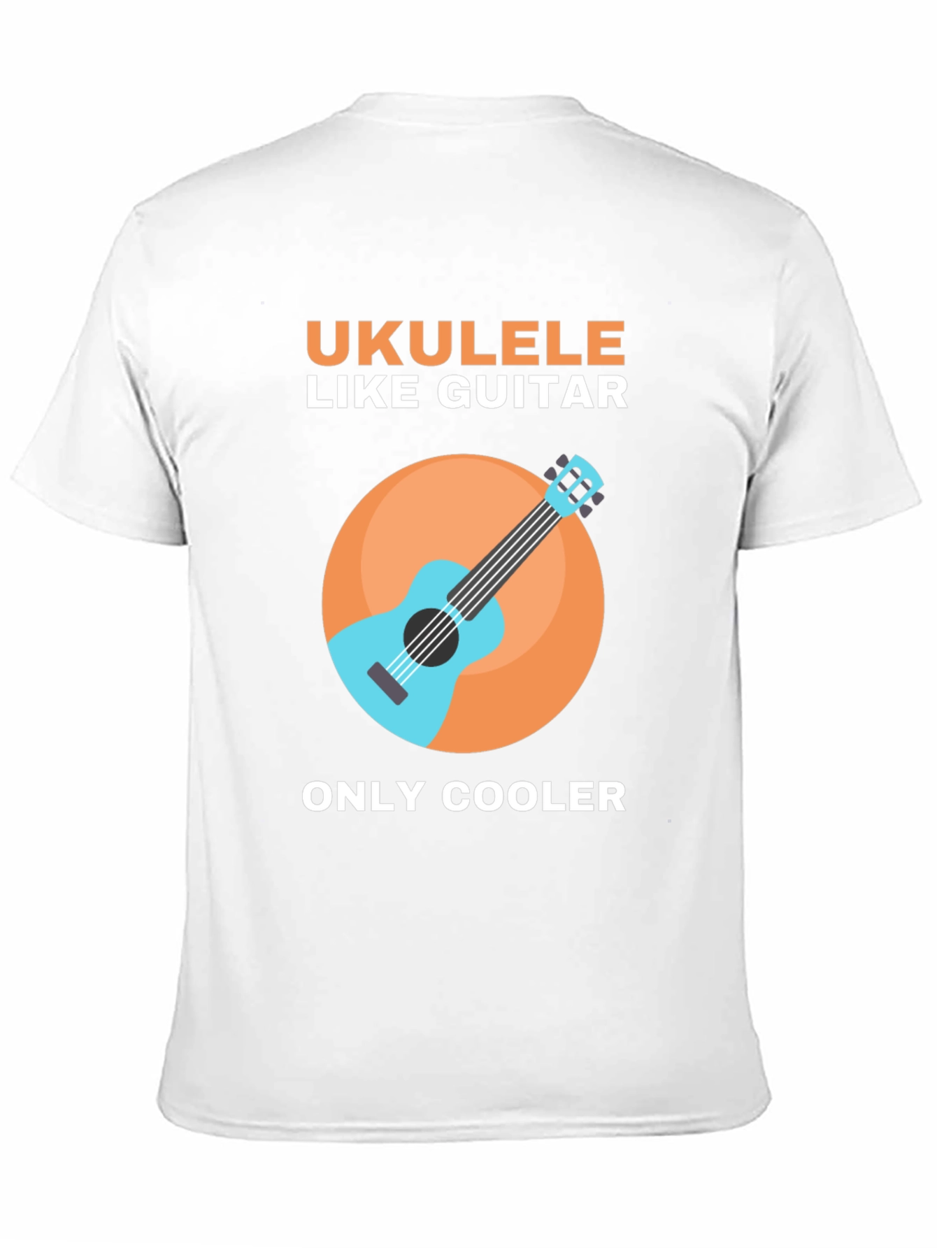 Black Ukulele Like Guitar Graphic Tee view 11