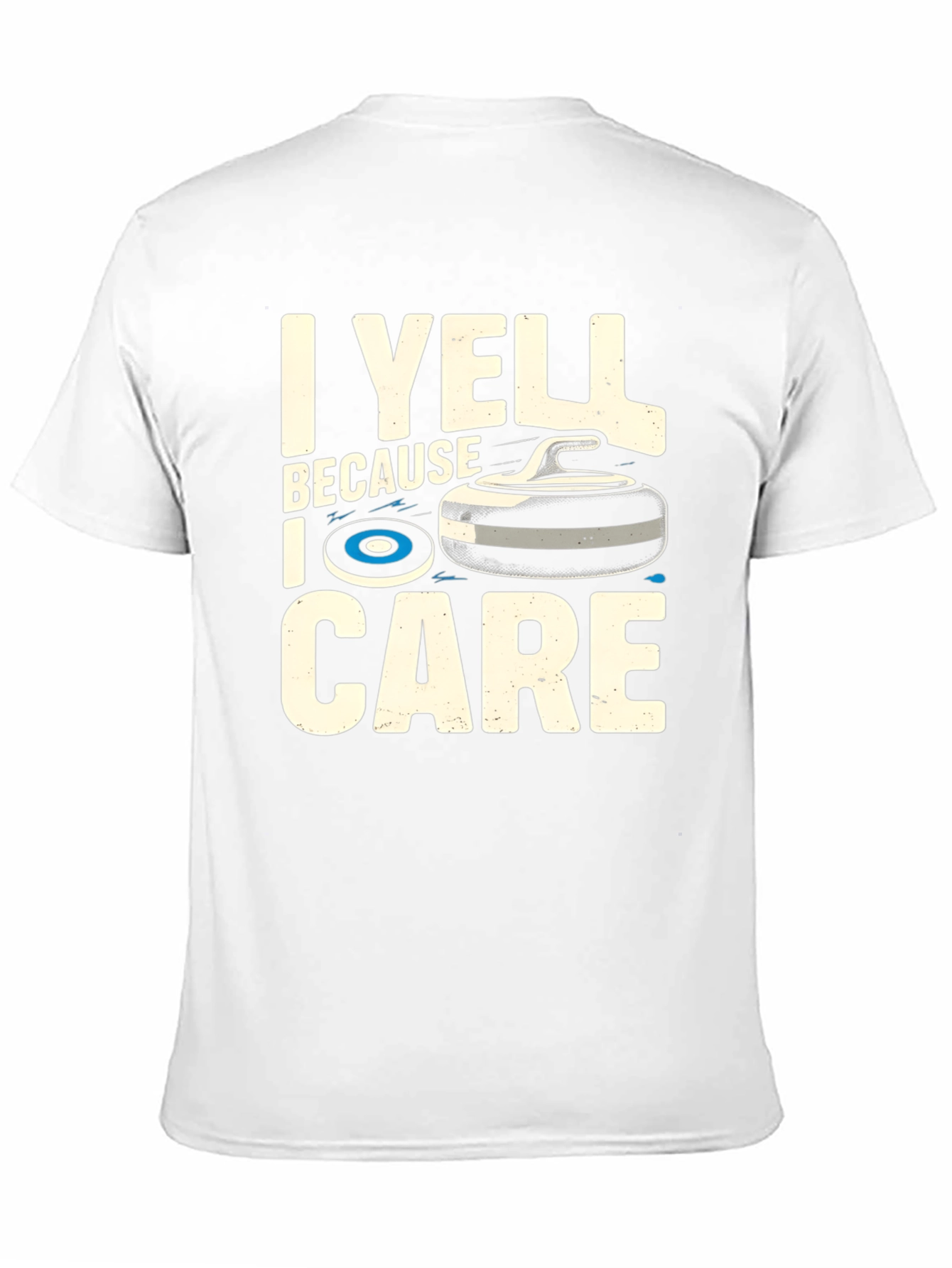 Black I Yell Because I Care Curling T-Shirt view 11