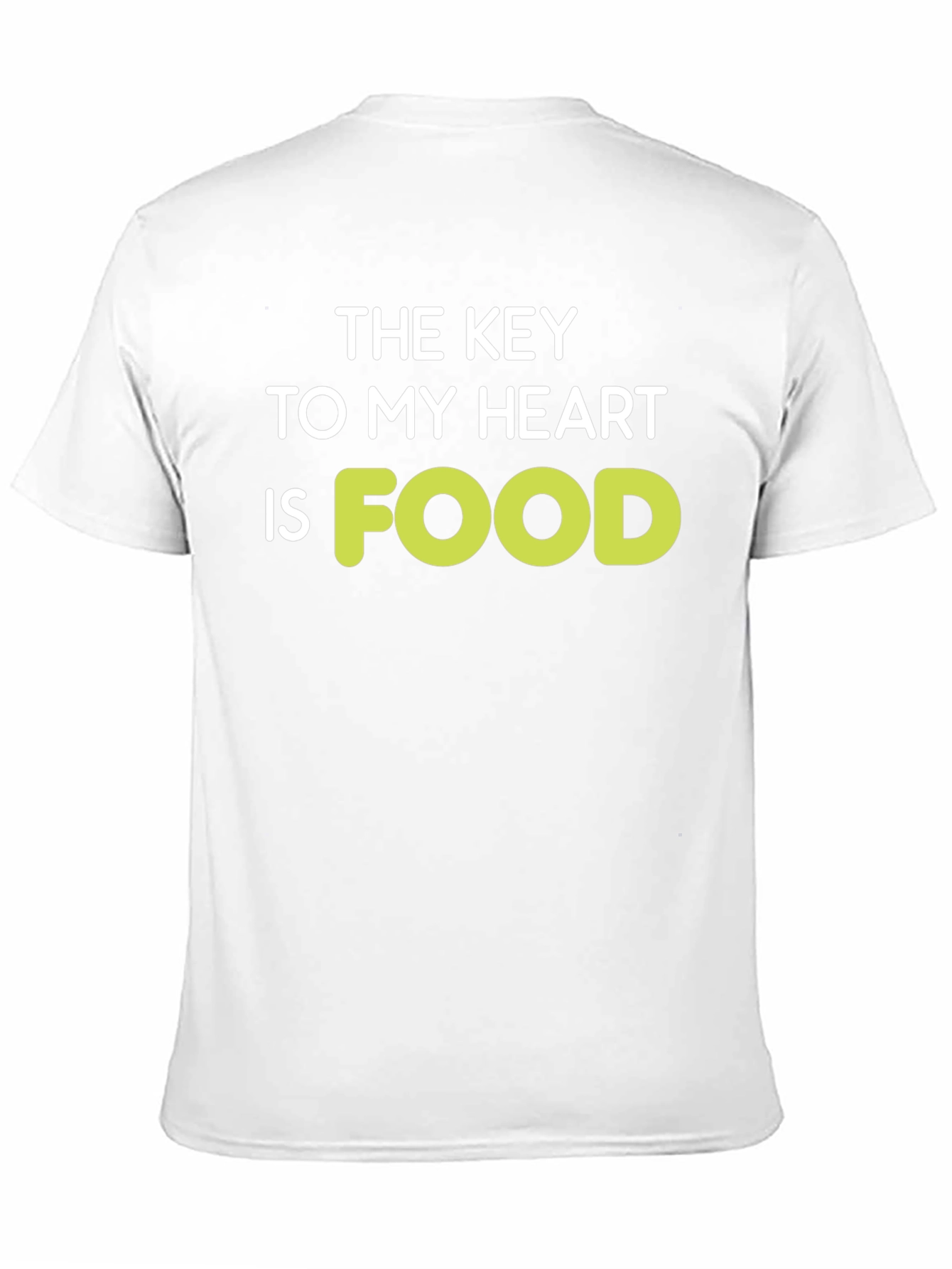 Black The Key to My Heart is Food T-Shirt view 11