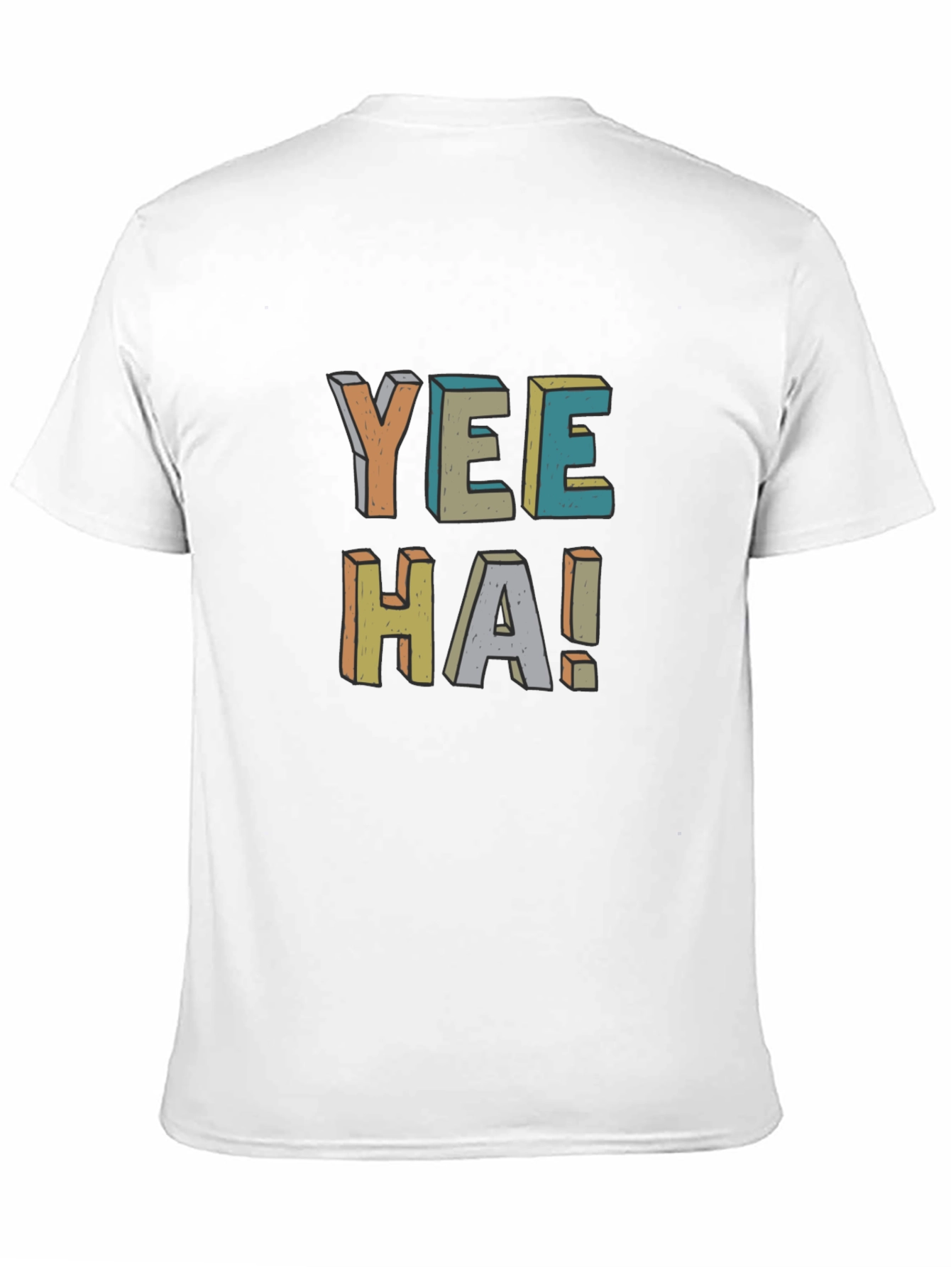 Black Retro Yee-Haw Graphic Tee - Black Cotton T-Shirt view 11