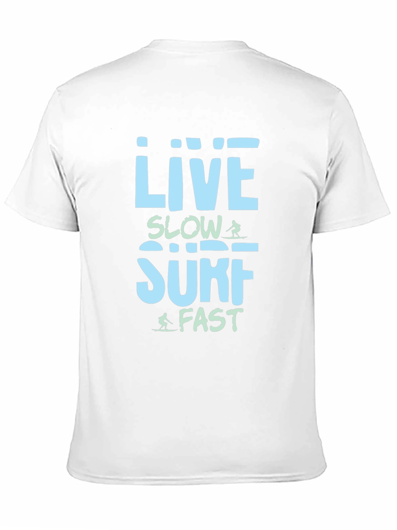 Live Slow Surf Fast T-Shirt - Black Cotton Tee - 11