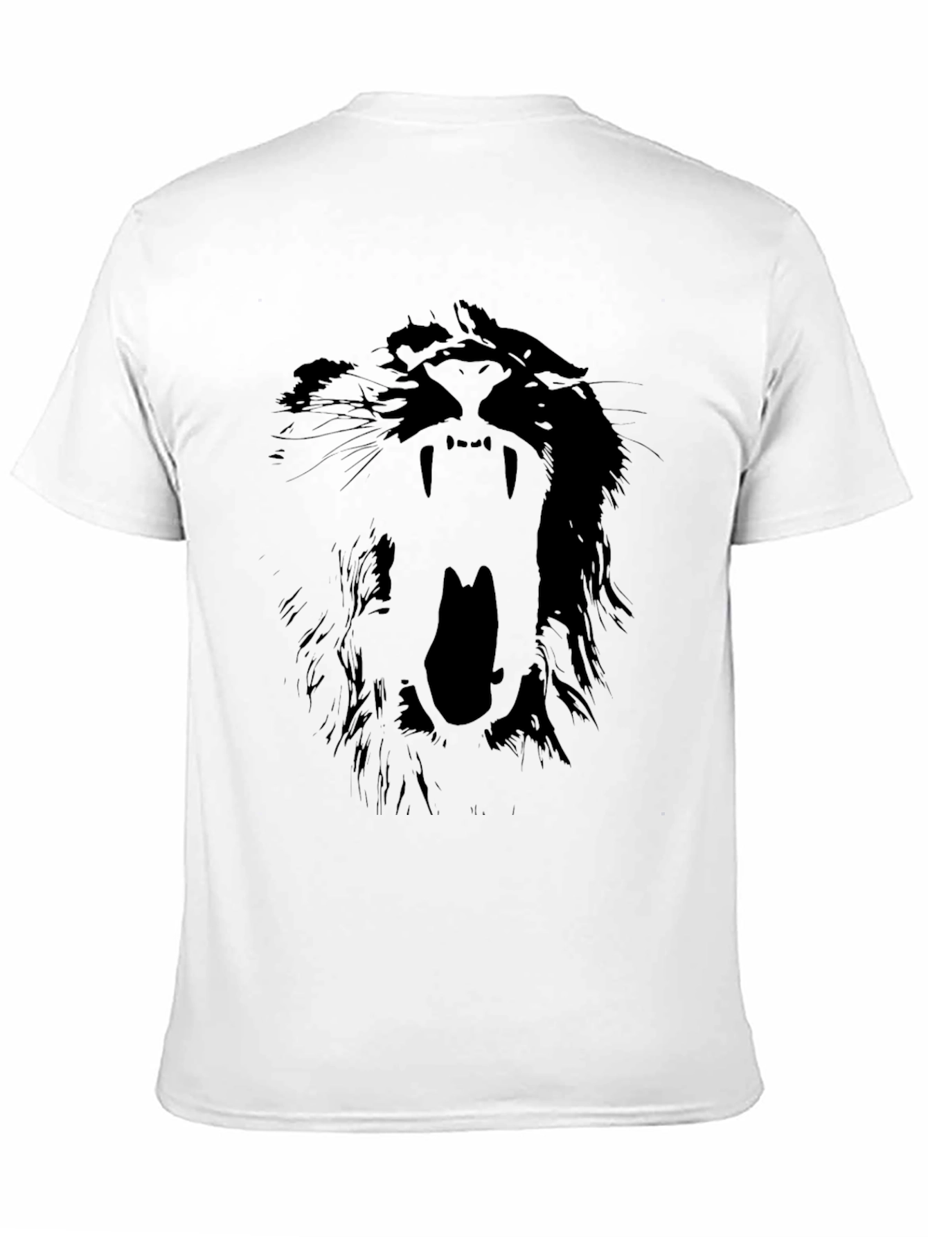 Black Lion Graphic Print Black T-Shirt view 11