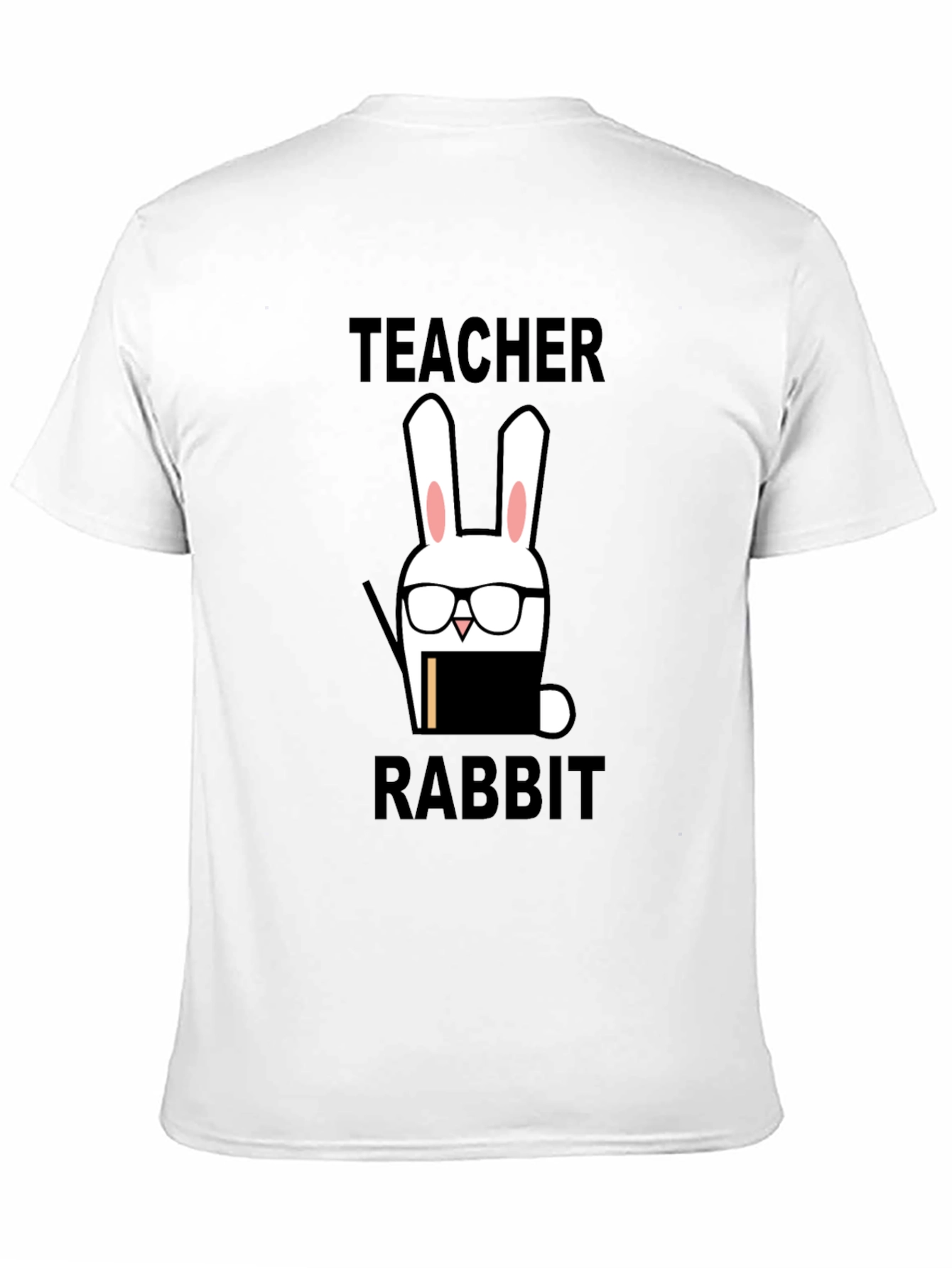 Black Teacher Rabbit Graphic Tee - Back to School Style view 11