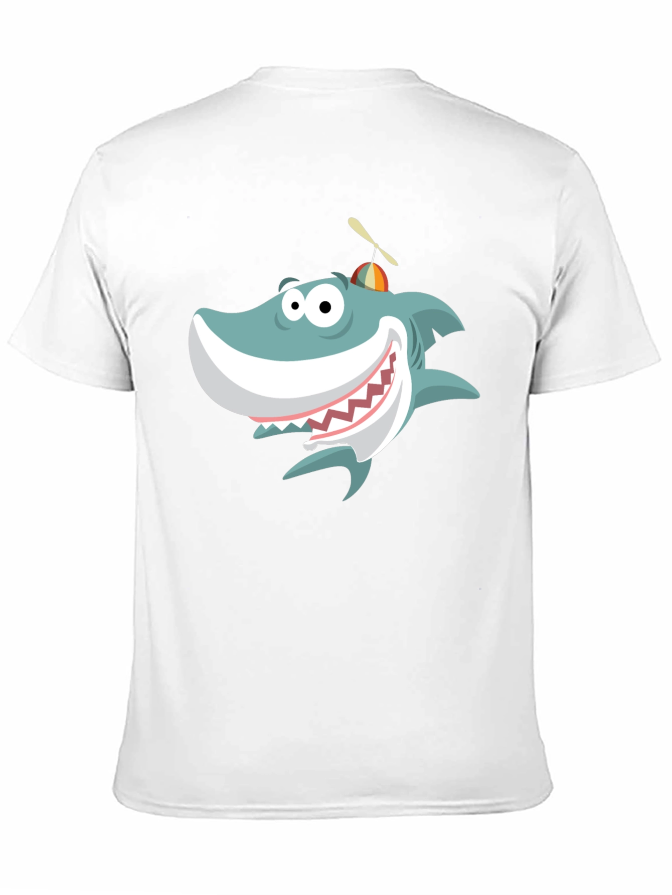 Black Cartoon Shark Graphic Tee - Fun & Unique Design view 11