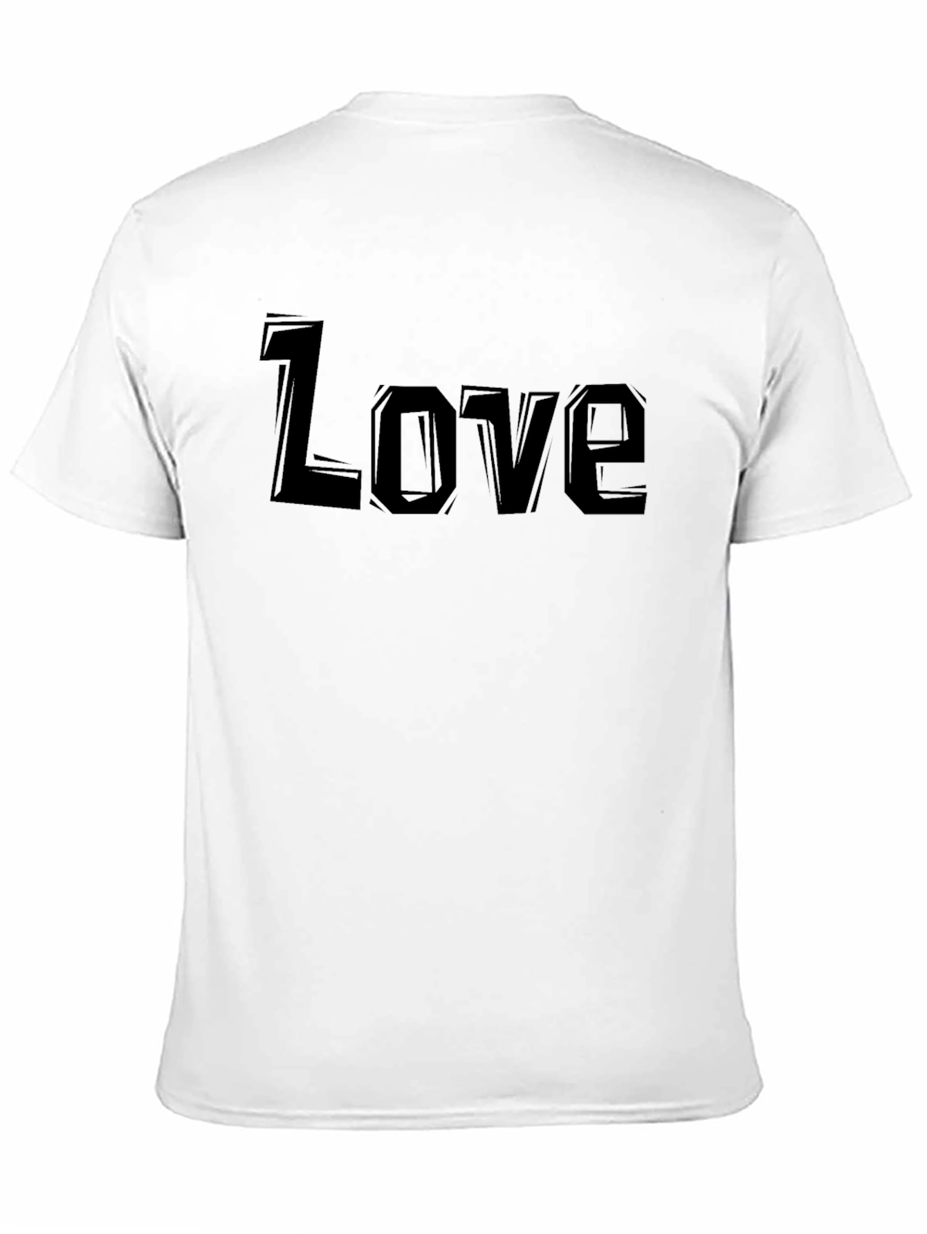 Black Men's Black "Love" Graphic T-Shirt view 11