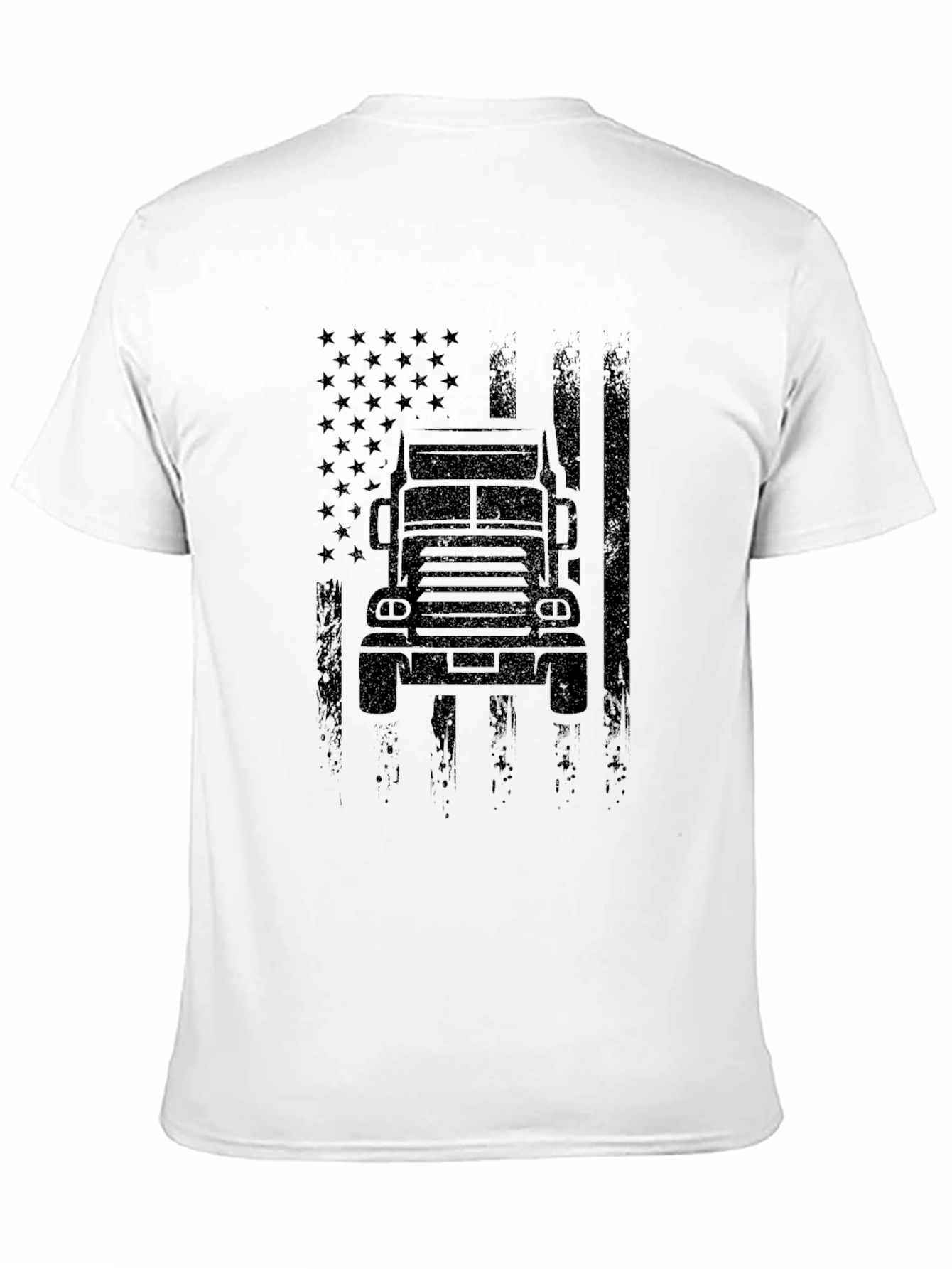 Black Trucker Flag Graphic Tee - American Pride view 11