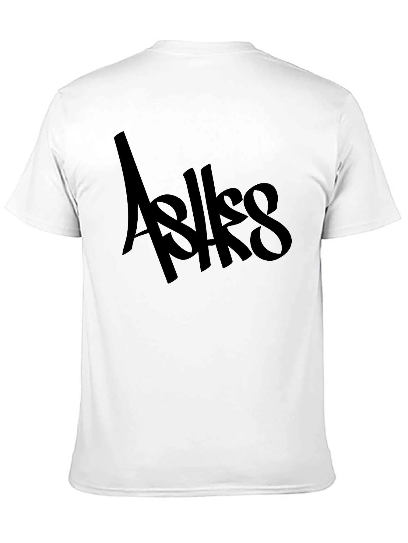 Black Aslls Graphic Tee - Black Cotton Blend T-Shirt view 11