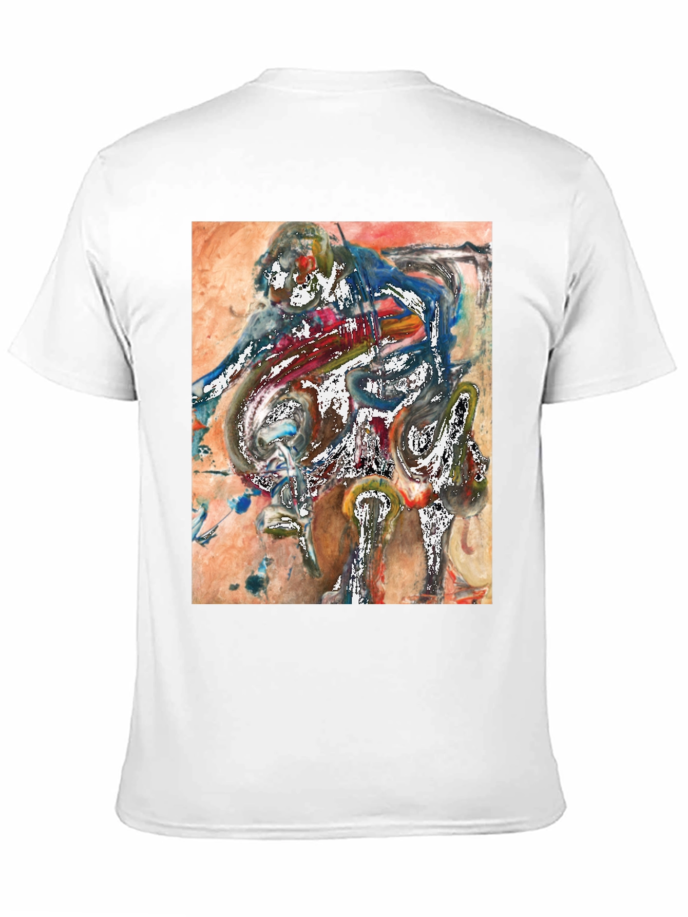 Black Abstract Art Graphic Tee - Unique Men's T-Shirt view 11