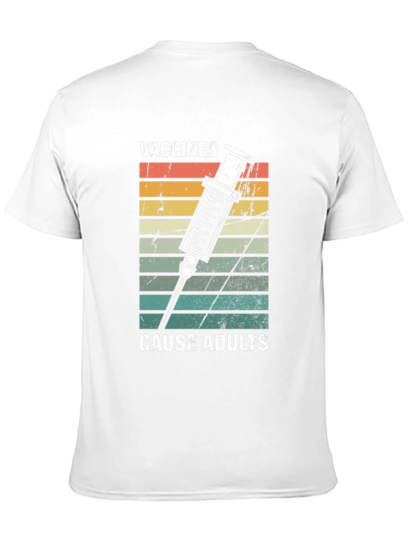 Black Vaccines Cause Adults Graphic T-Shirt view 11