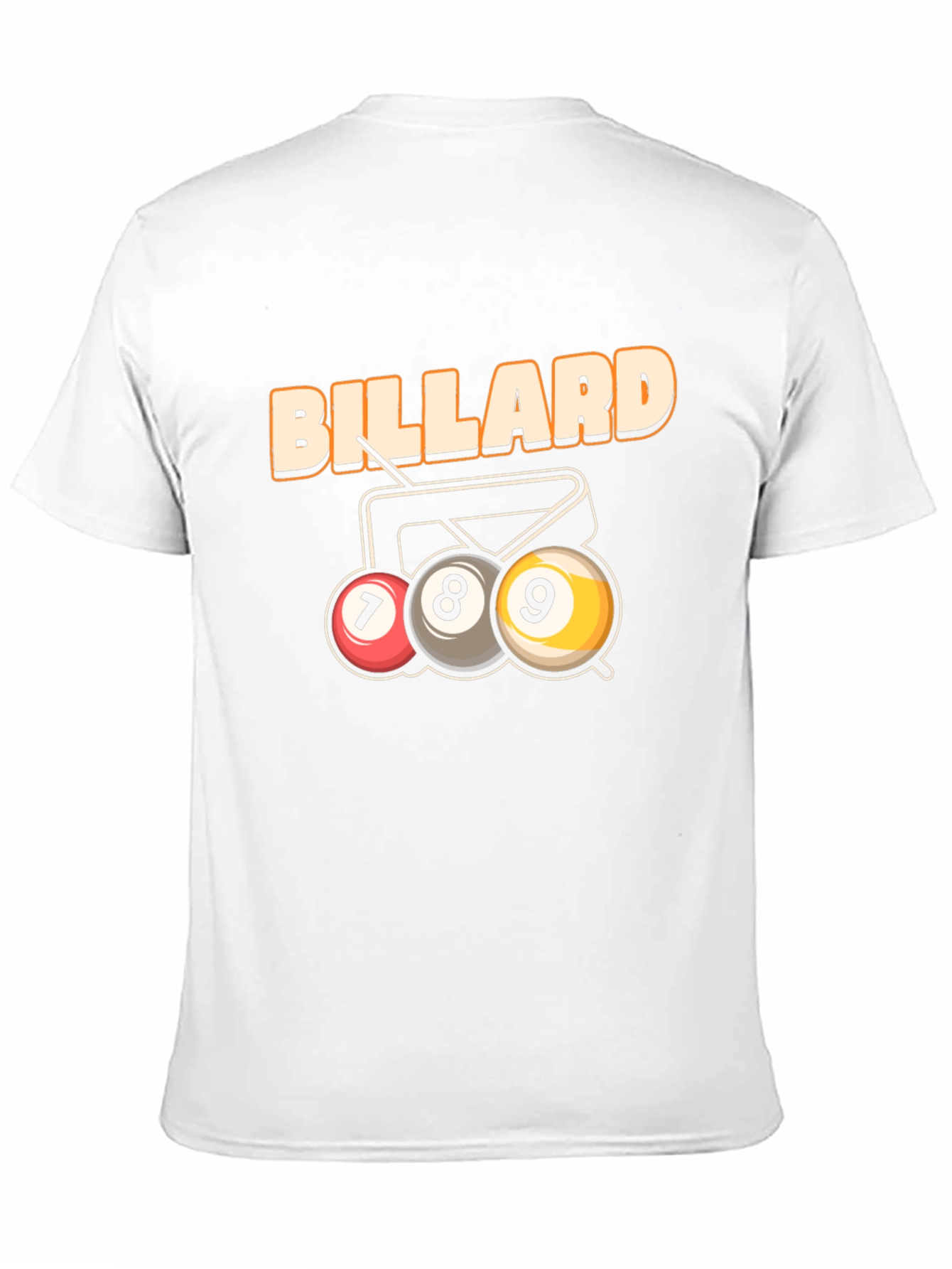 Black Billiard T-Shirt - 7, 8, 9 Ball Design view 11