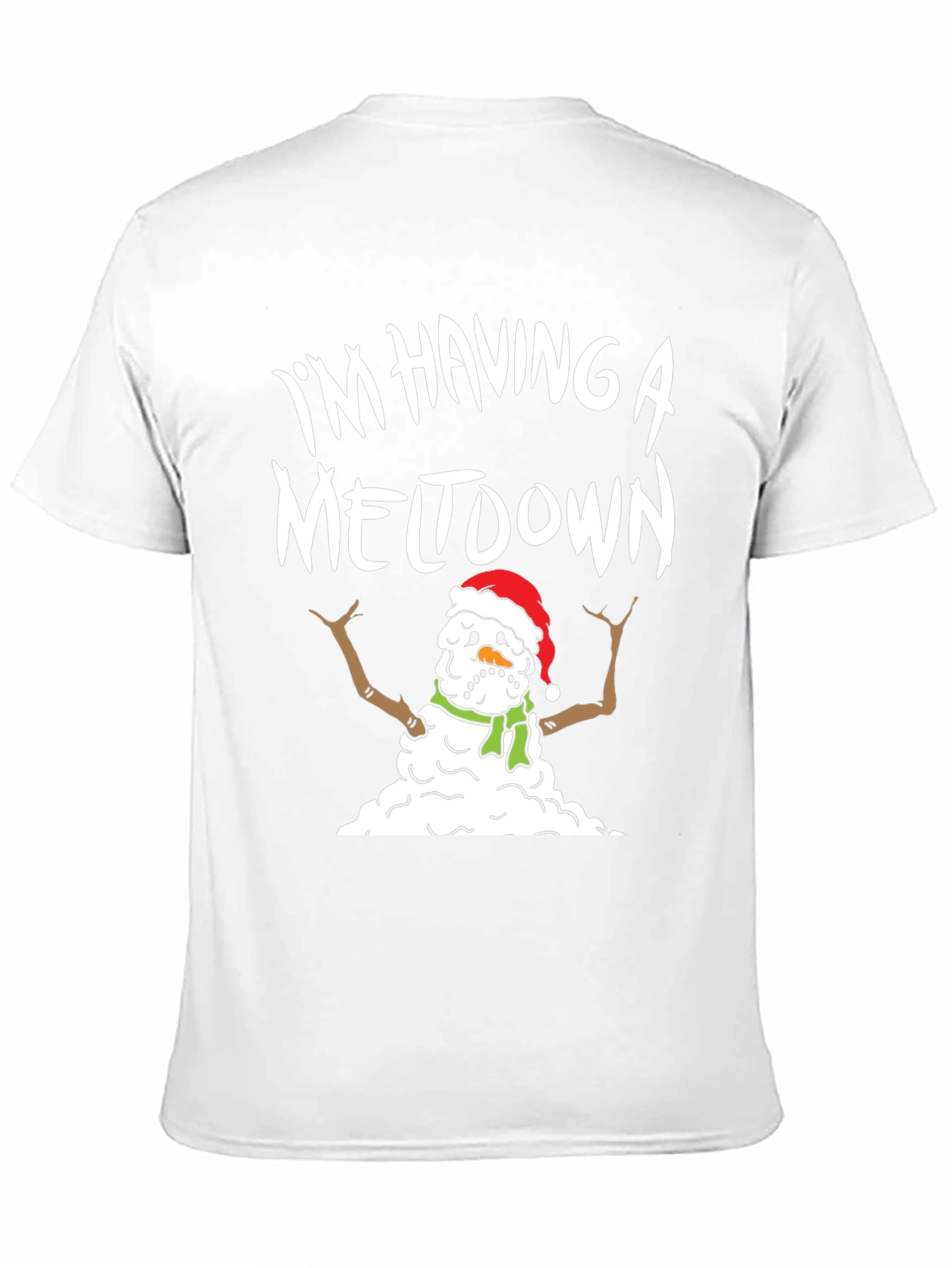 Black Funny "I'm Having a Meltdown" Snowman Graphic Tee view 11