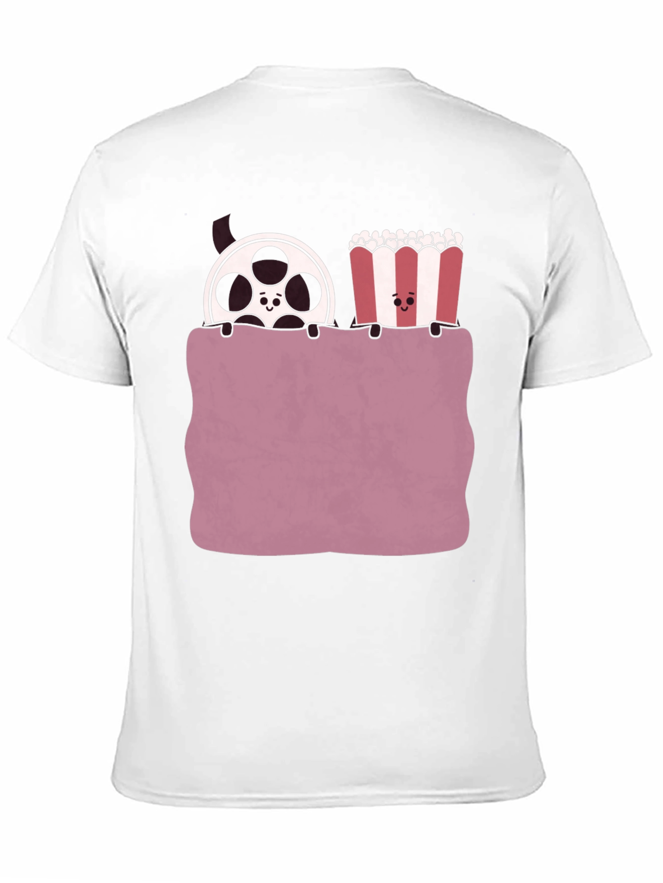 Black Movie Night T-Shirt - Reel & Popcorn Design view 11