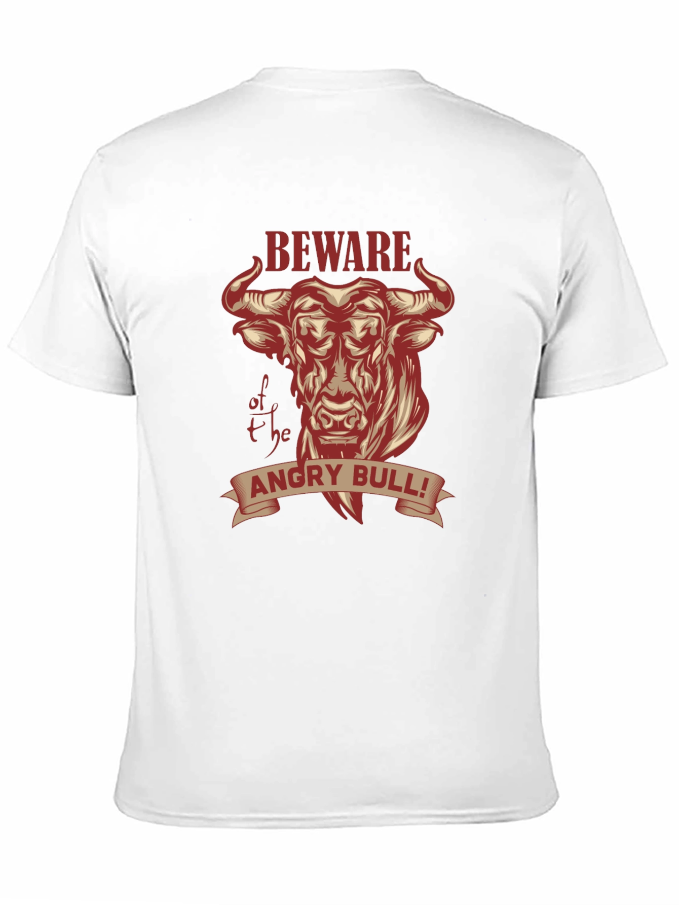 Black Beware of the Angry Bull Graphic T-Shirt view 11