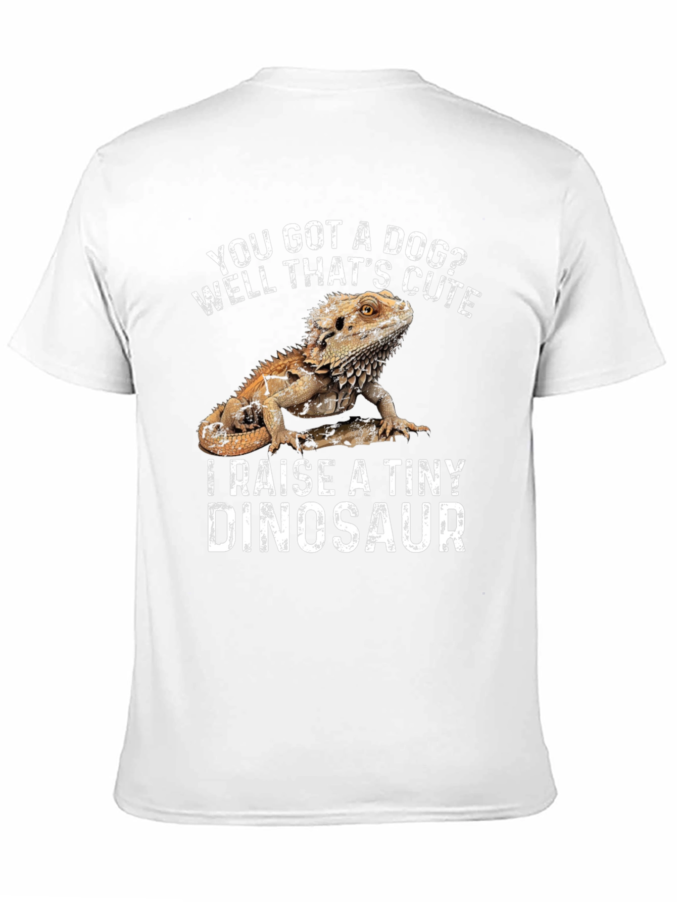 Black Bearded Dragon T-Shirt - I Raise a Tiny Dinosaur view 11