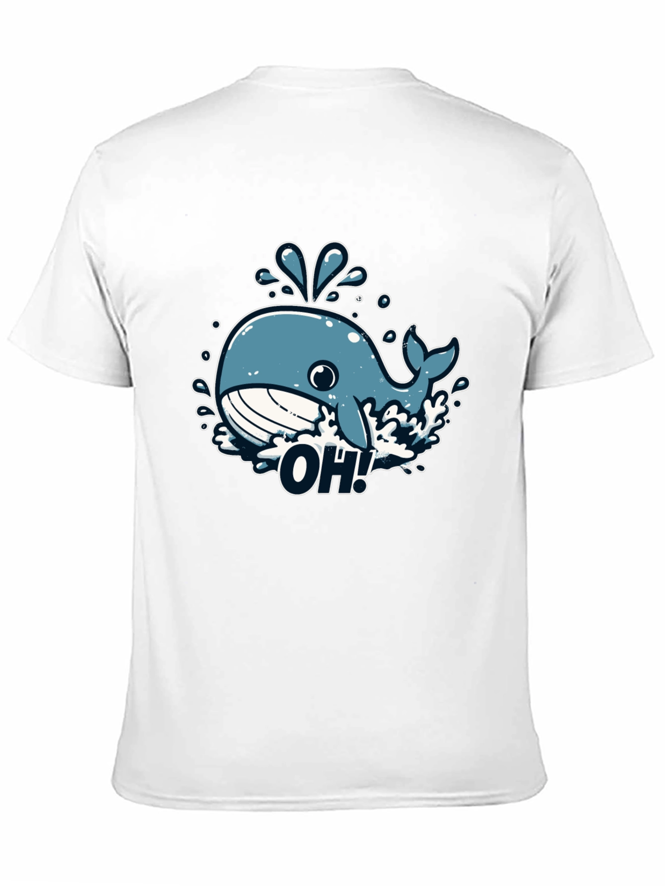 Black Whale-tastic Tee - "OH!" Graphic T-Shirt view 11