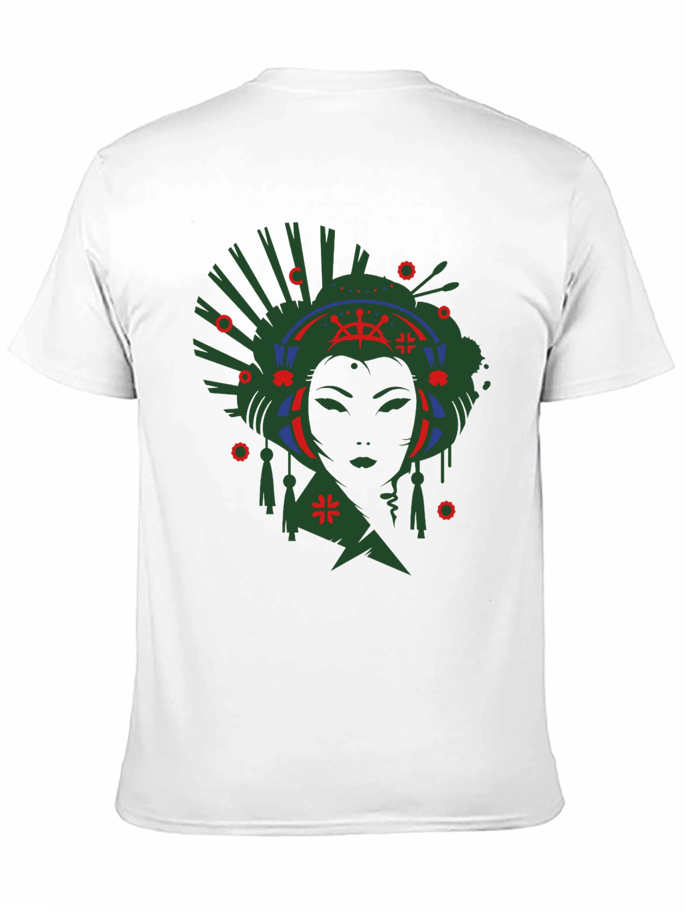 Black Geisha Graphic Print Black T-Shirt view 11