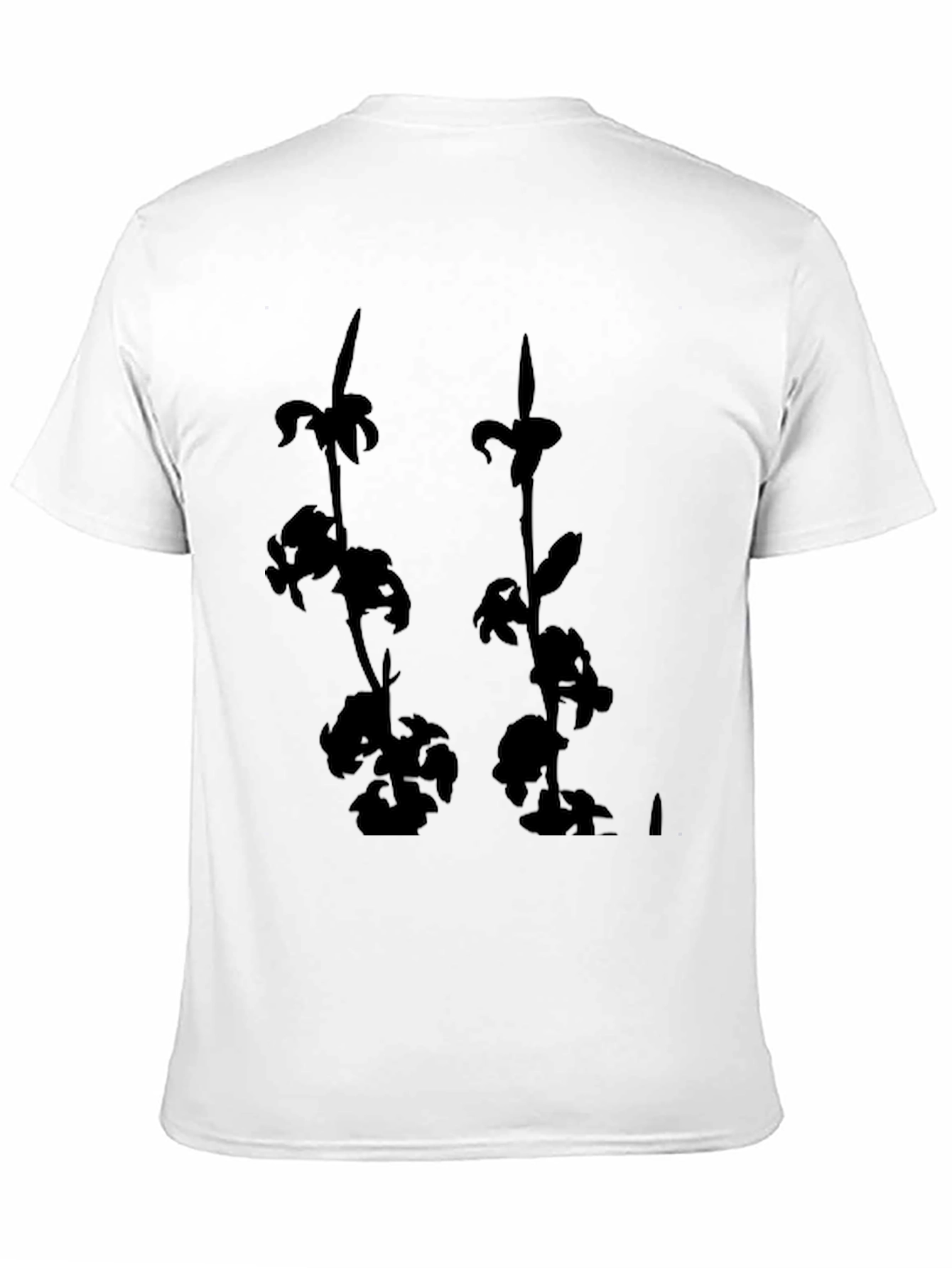 Black Black Floral Silhouette Graphic Tee view 11
