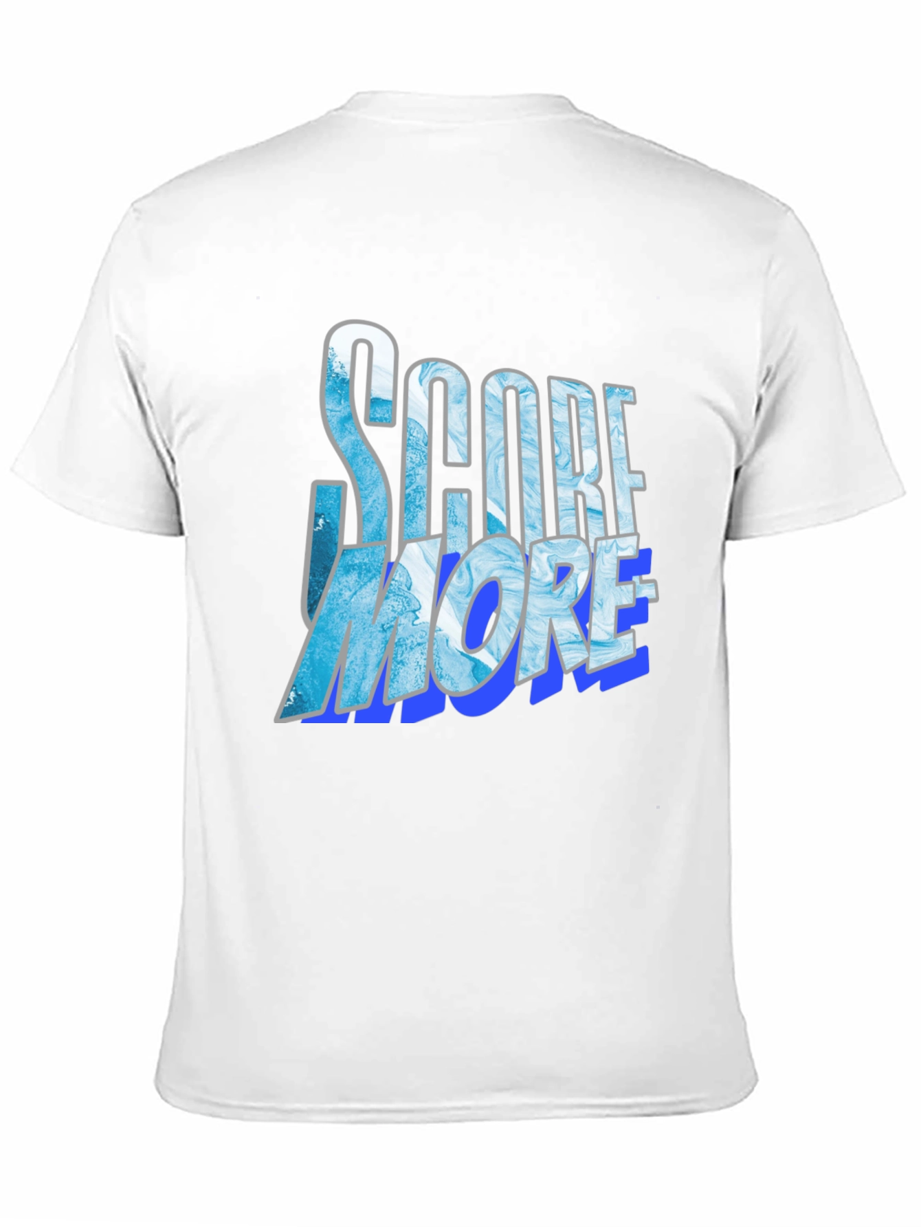 Black Score More Graphic Tee - Cool Blue Design view 11