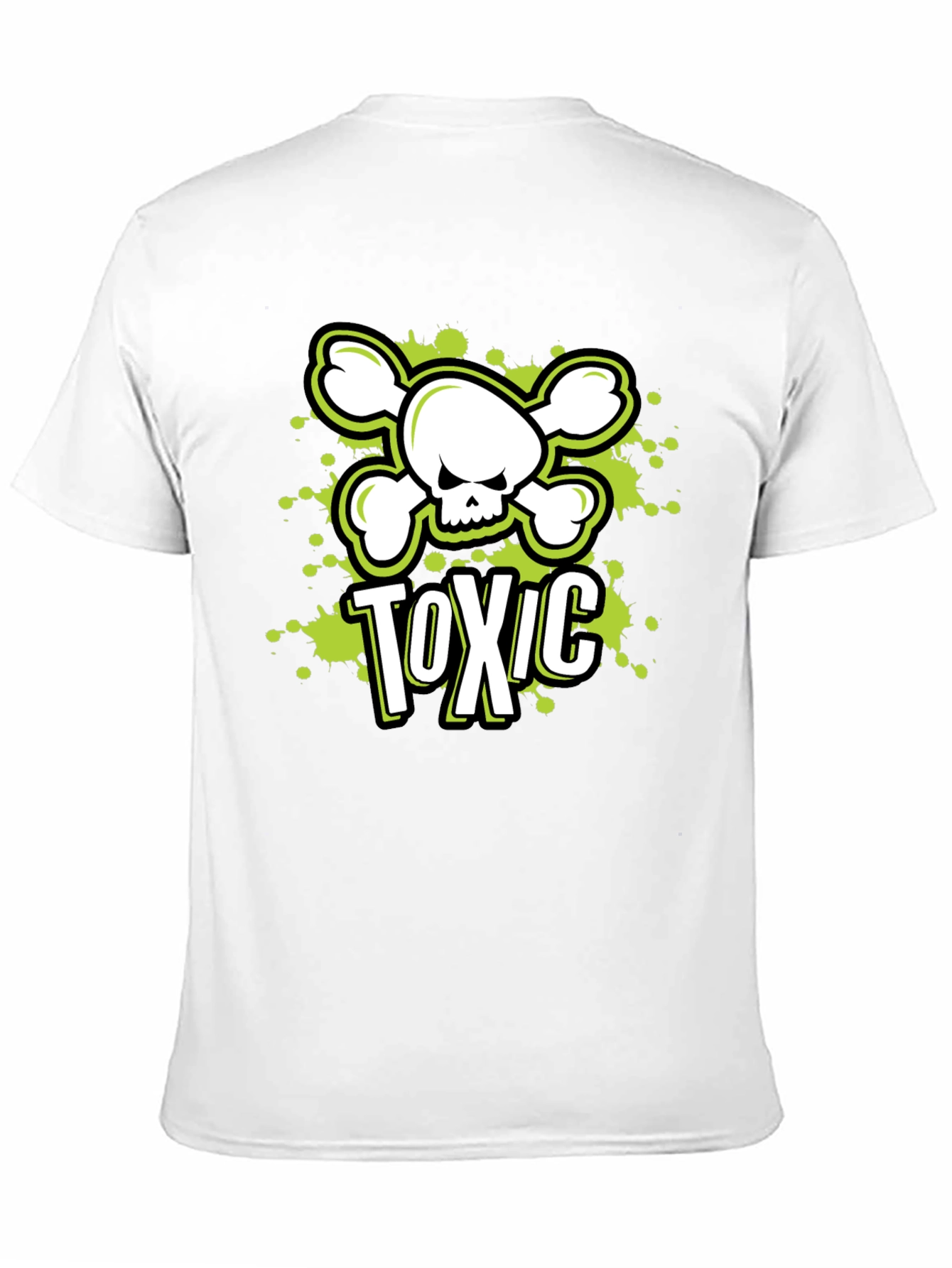 Black Toxic Skull Graphic Tee - Men's Black T-Shirt view 11