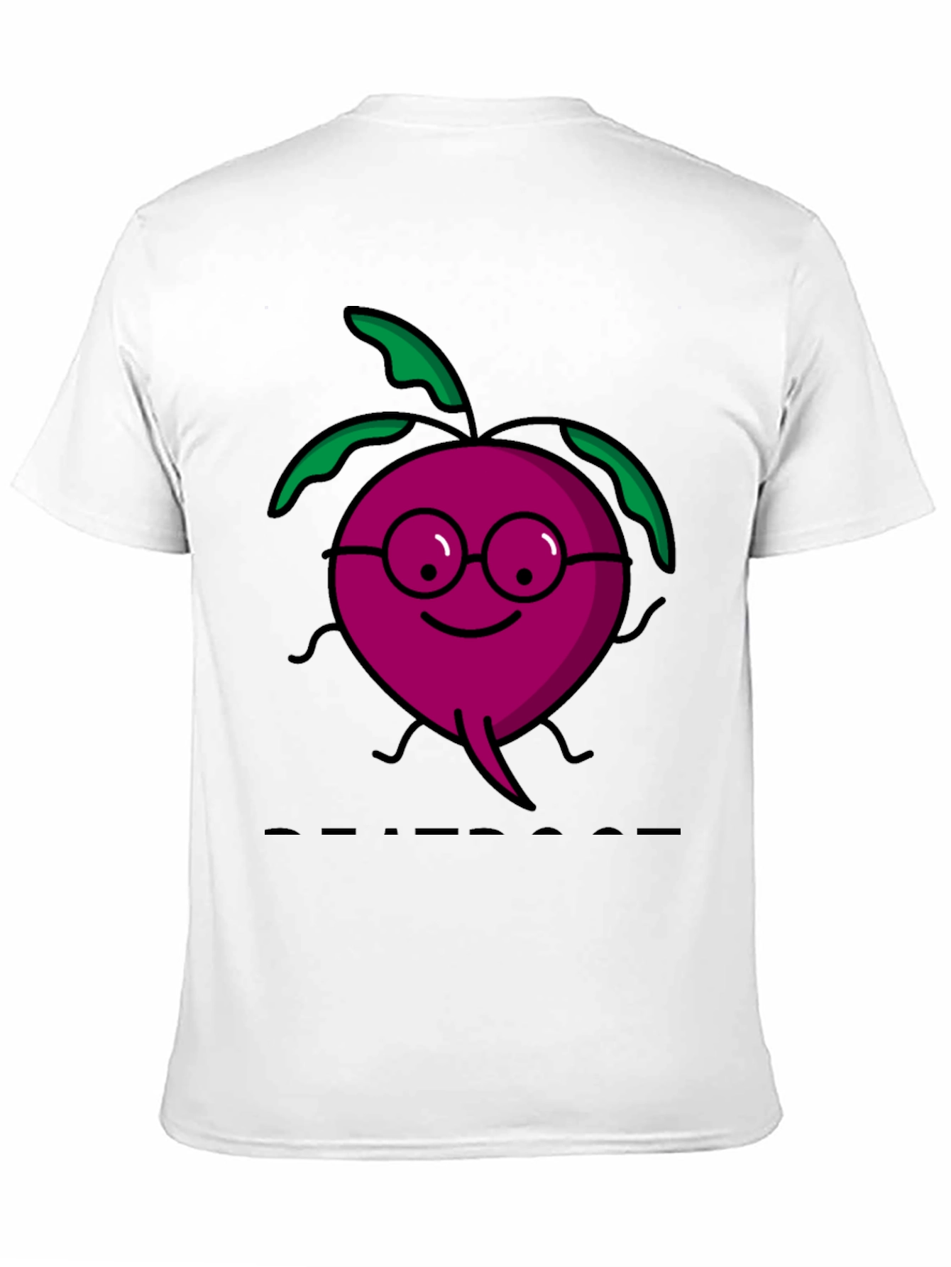 Black Beetroot Cartoon T-Shirt view 11