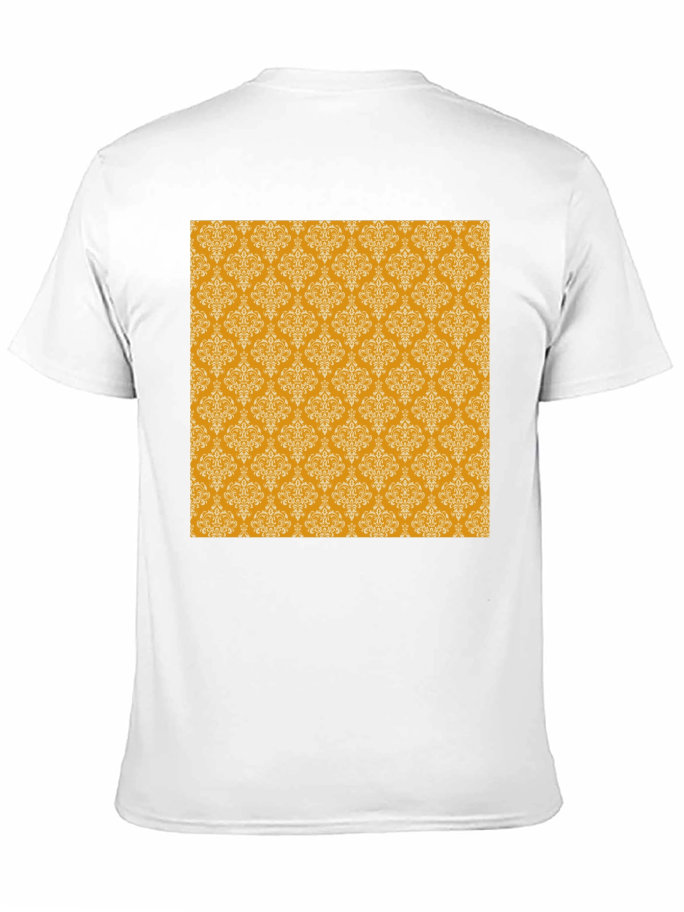 Black Stylish Black Tee with Gold Pattern view 11