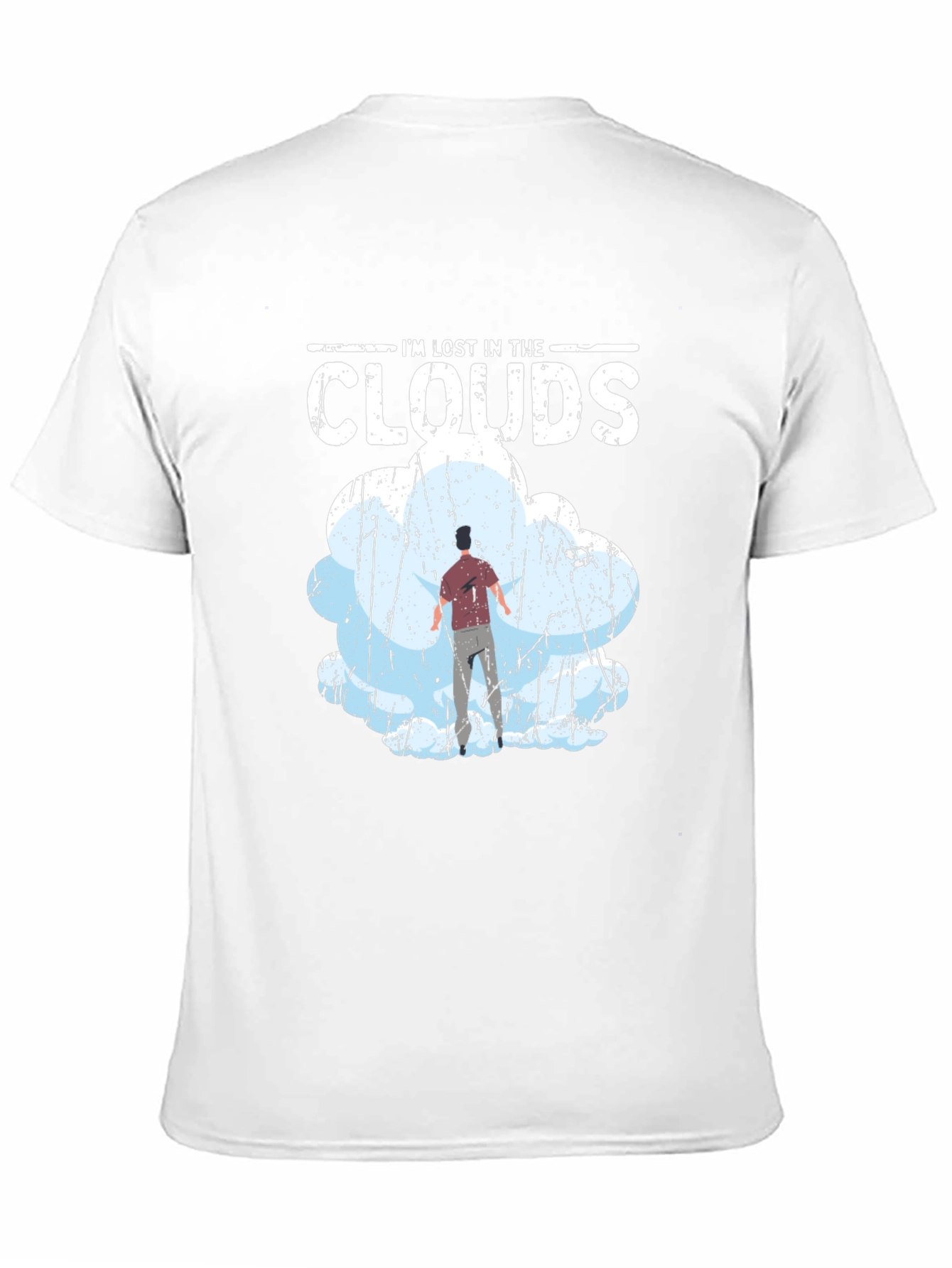 Black Lost in the Clouds Graphic T-Shirt - Unique Design view 11