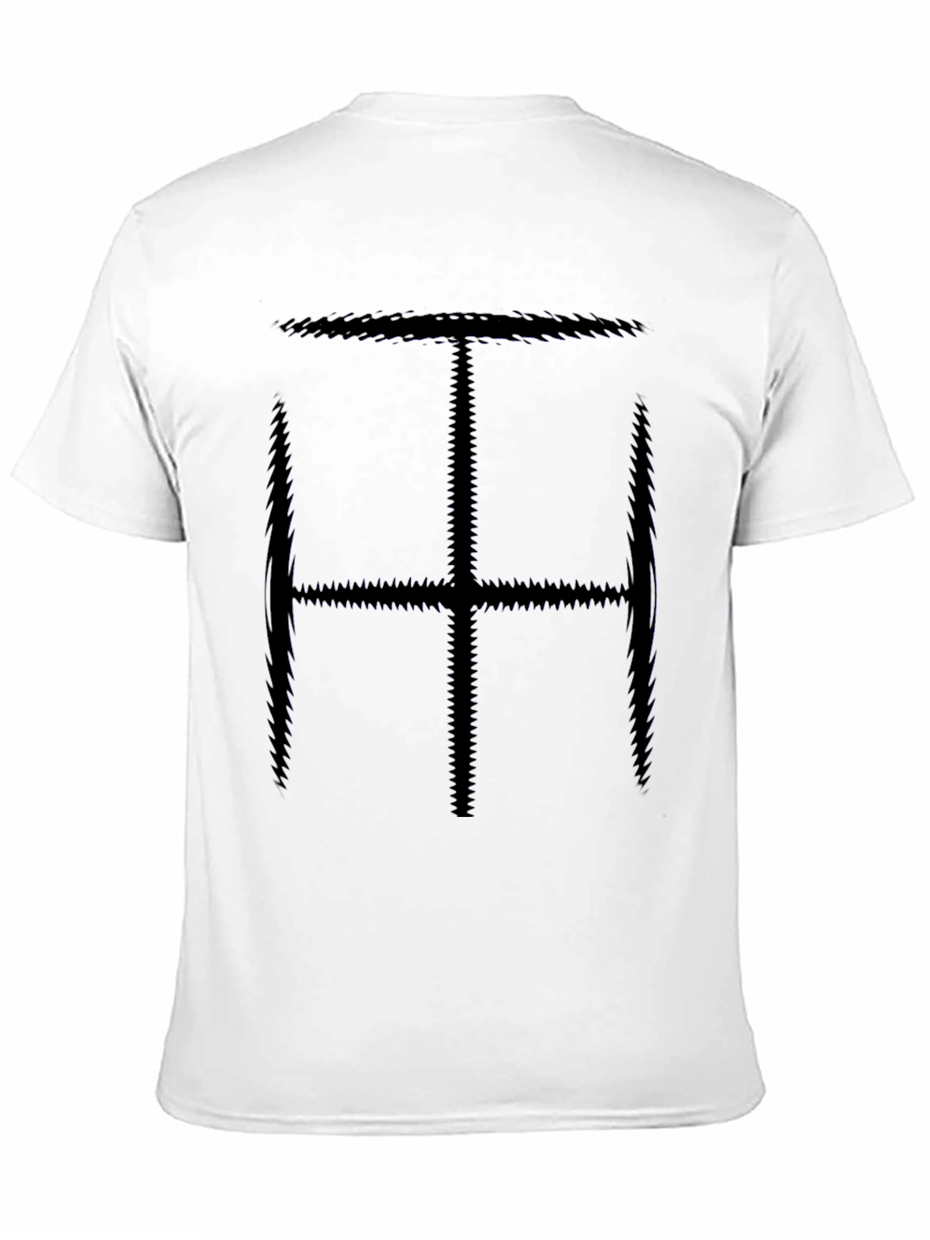 Black Abstract Symbol Tee - Men's Black Graphic T-Shirt view 11