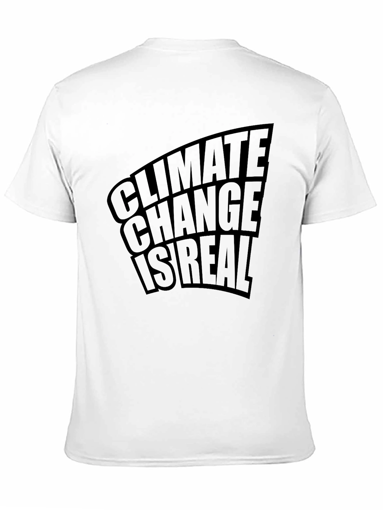 Black Climate Change is Real T-Shirt - Mens Eco-Friendly Tee view 11