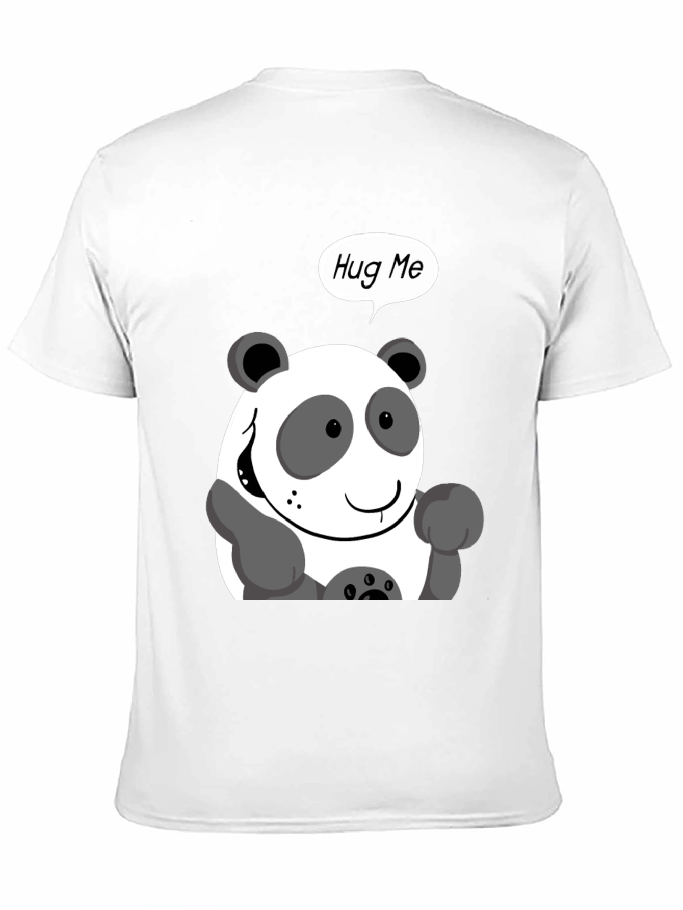 Black Hug Me Panda Graphic Tee - Black Casual Shirt view 11