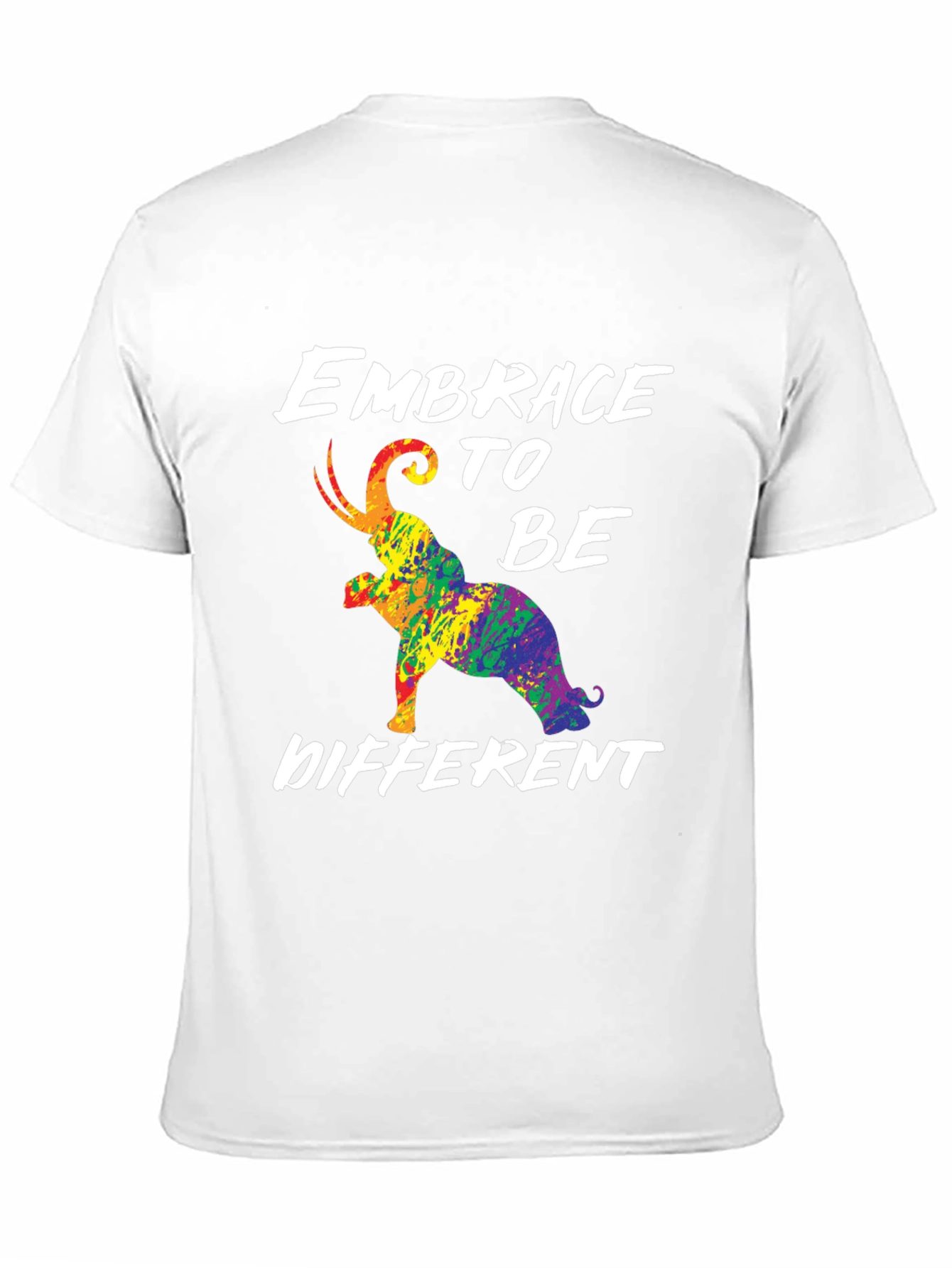Black Embrace Being Different Elephant Pride T-Shirt view 11