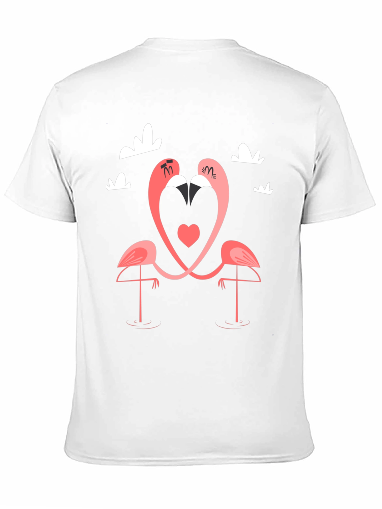 Black Flamingo Heart Graphic Tee - Black view 11