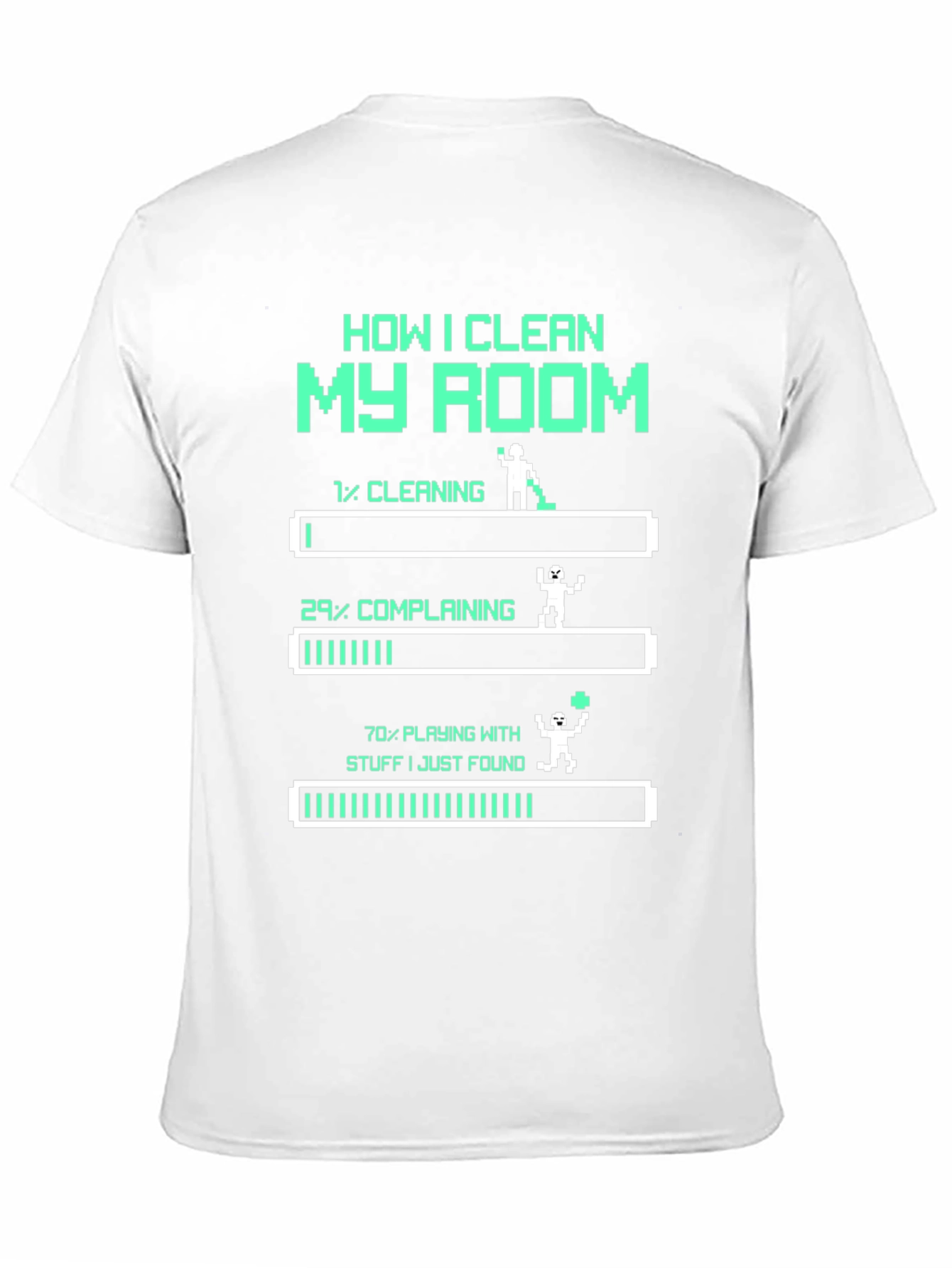 Black Funny "How I Clean My Room" Gamer T-Shirt view 11