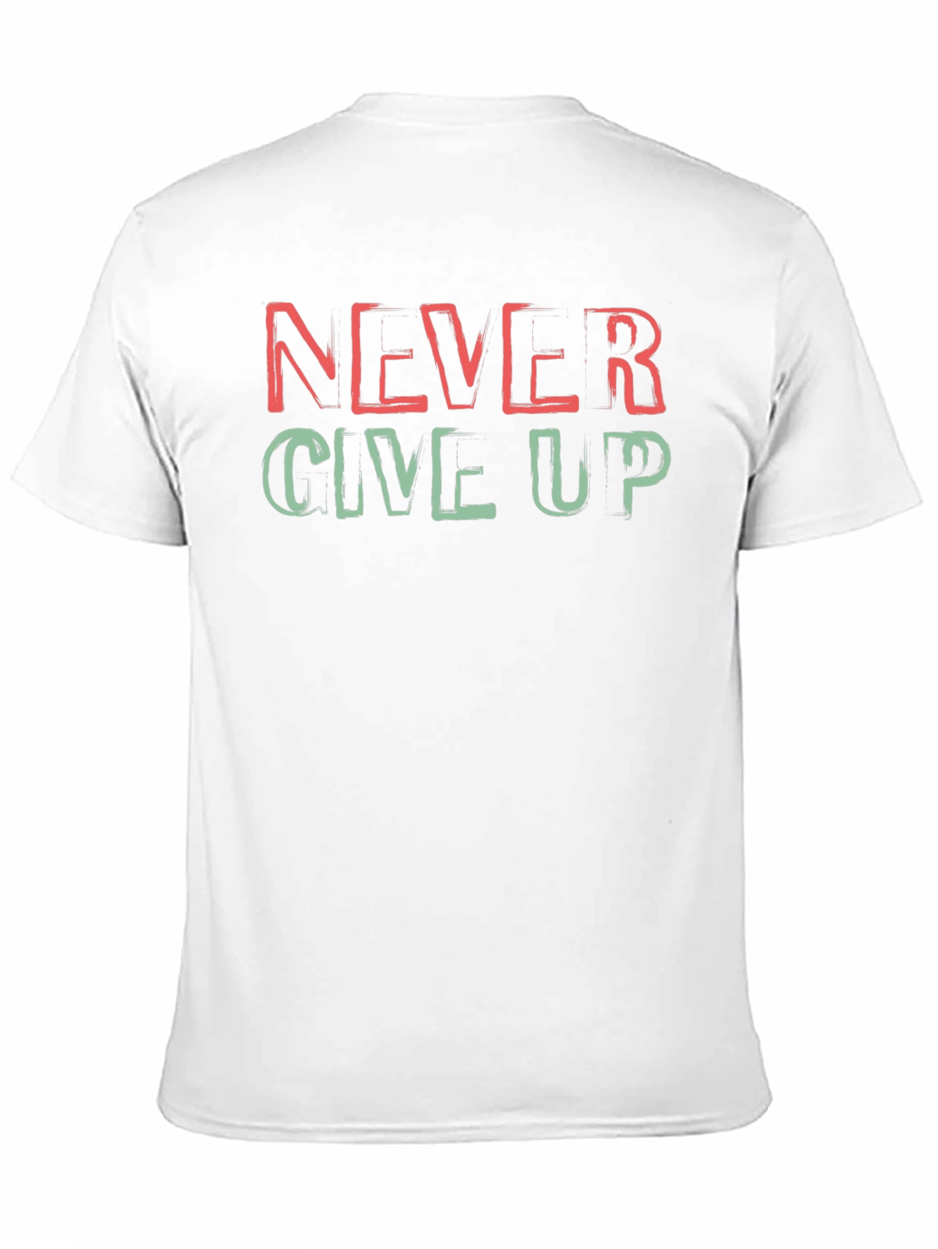 Black Never Give Up Graphic Tee - Motivational T-Shirt view 11