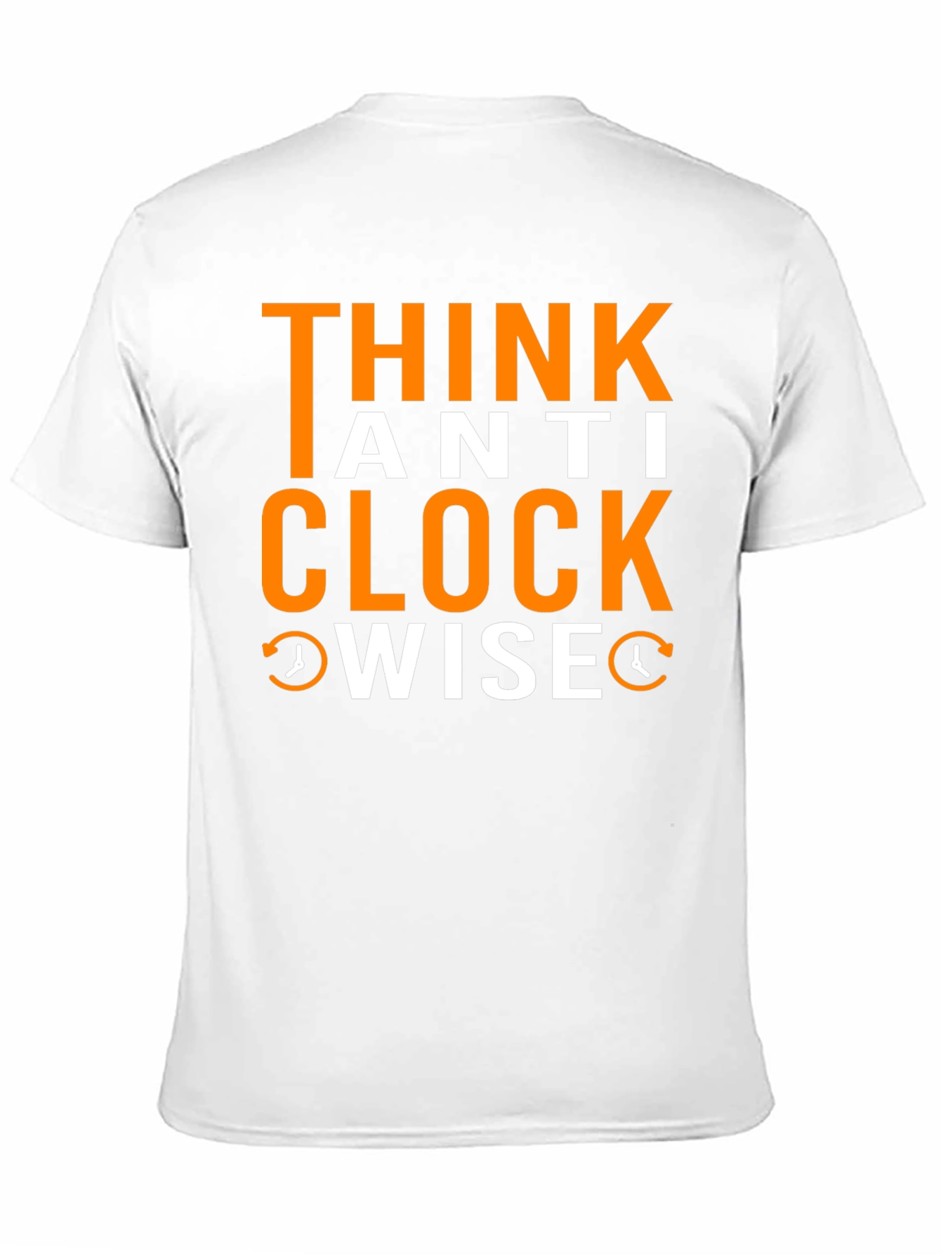 Black Think Anti Clockwise T-Shirt - Unique Design view 11