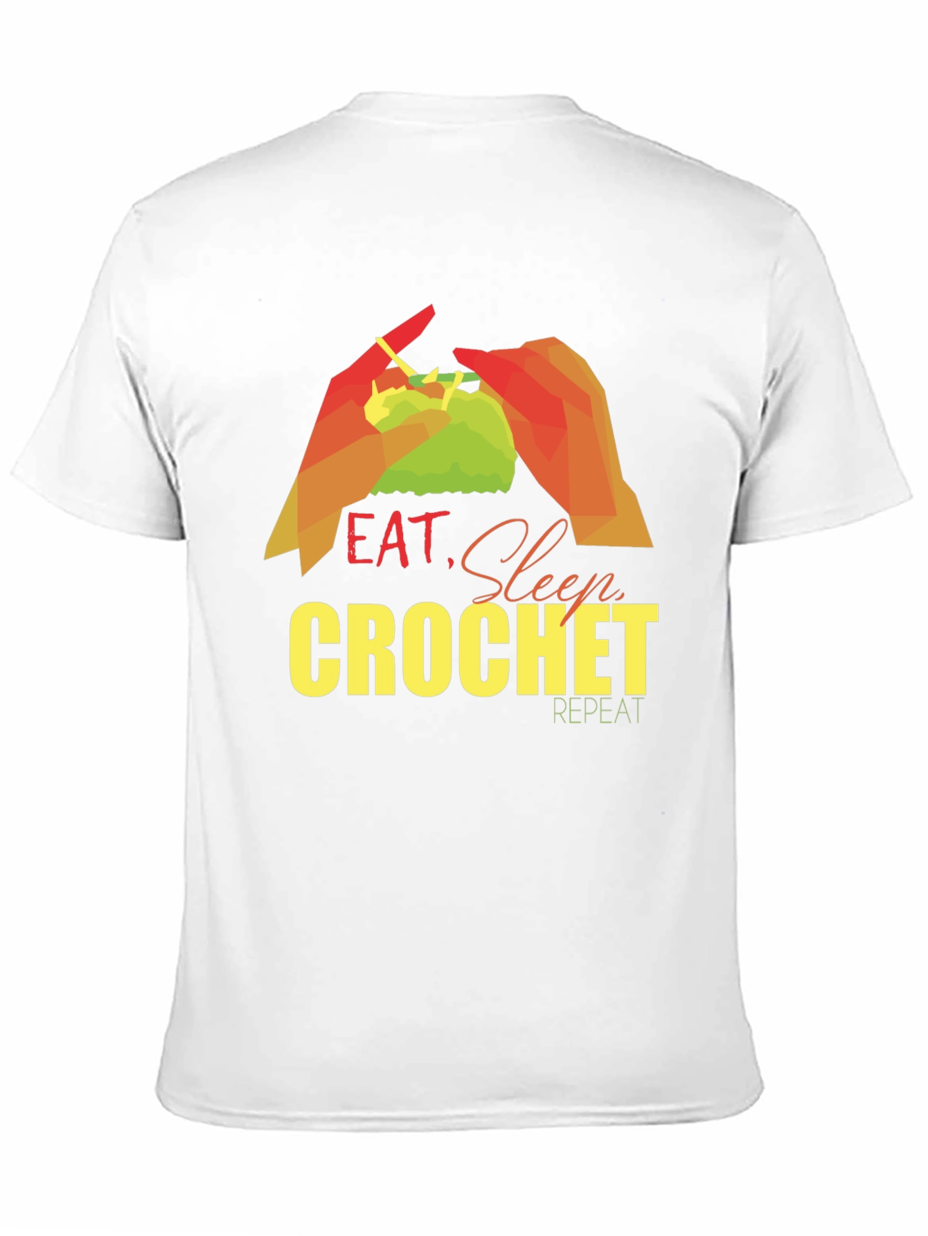 Black Eat Sleep Crochet Repeat T-Shirt view 11