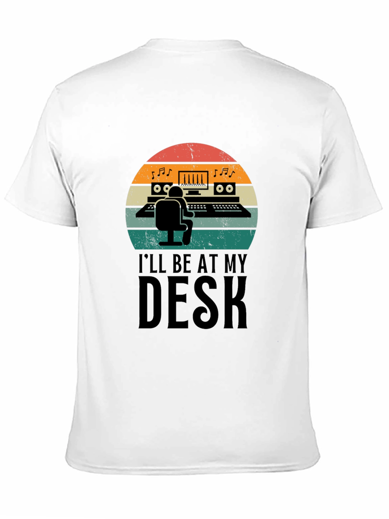 Black Music Producer T-Shirt - I'll Be At My Desk view 11