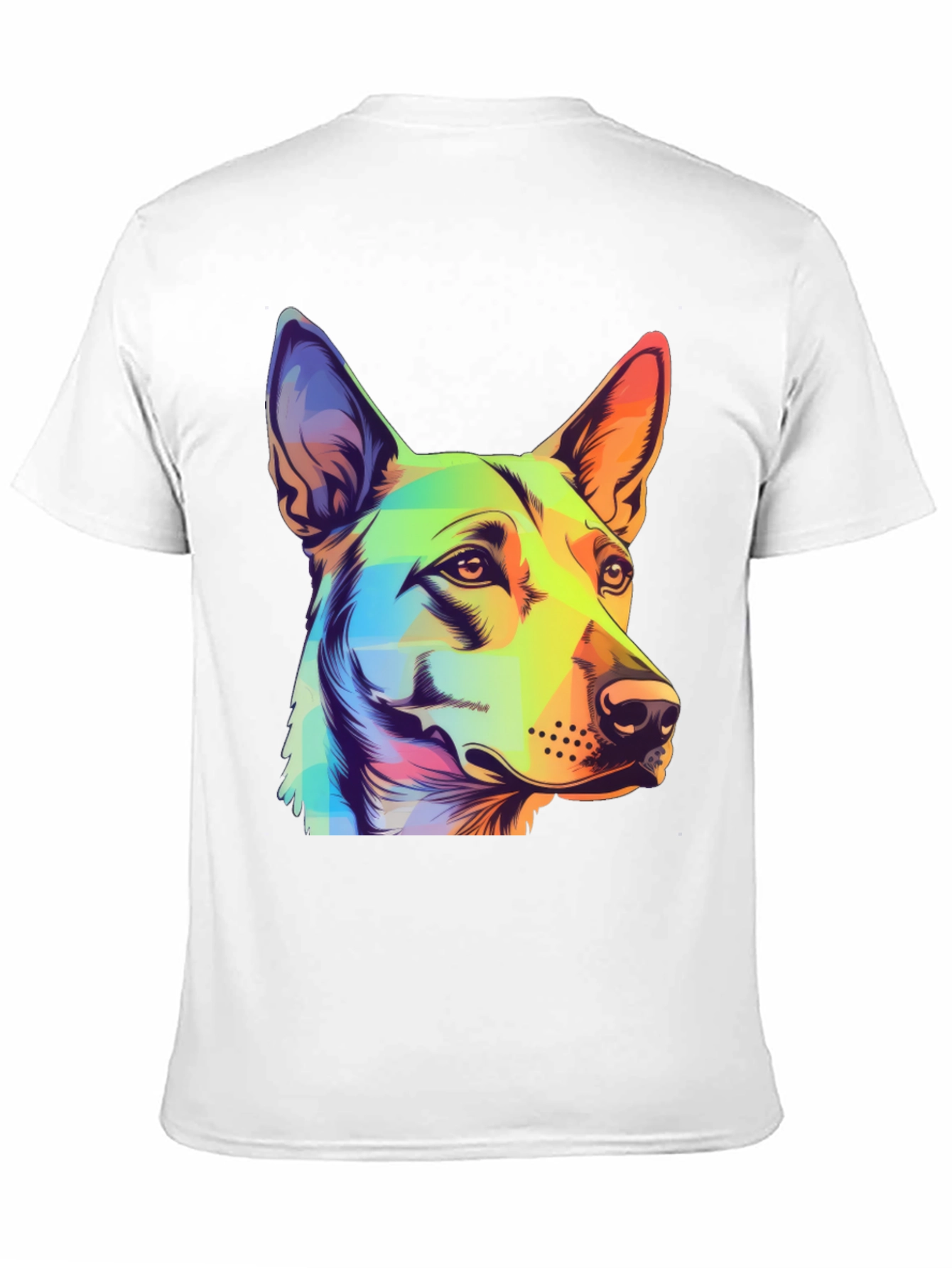 Black Colorful Dog Graphic Tee - Unique Animal Art view 11