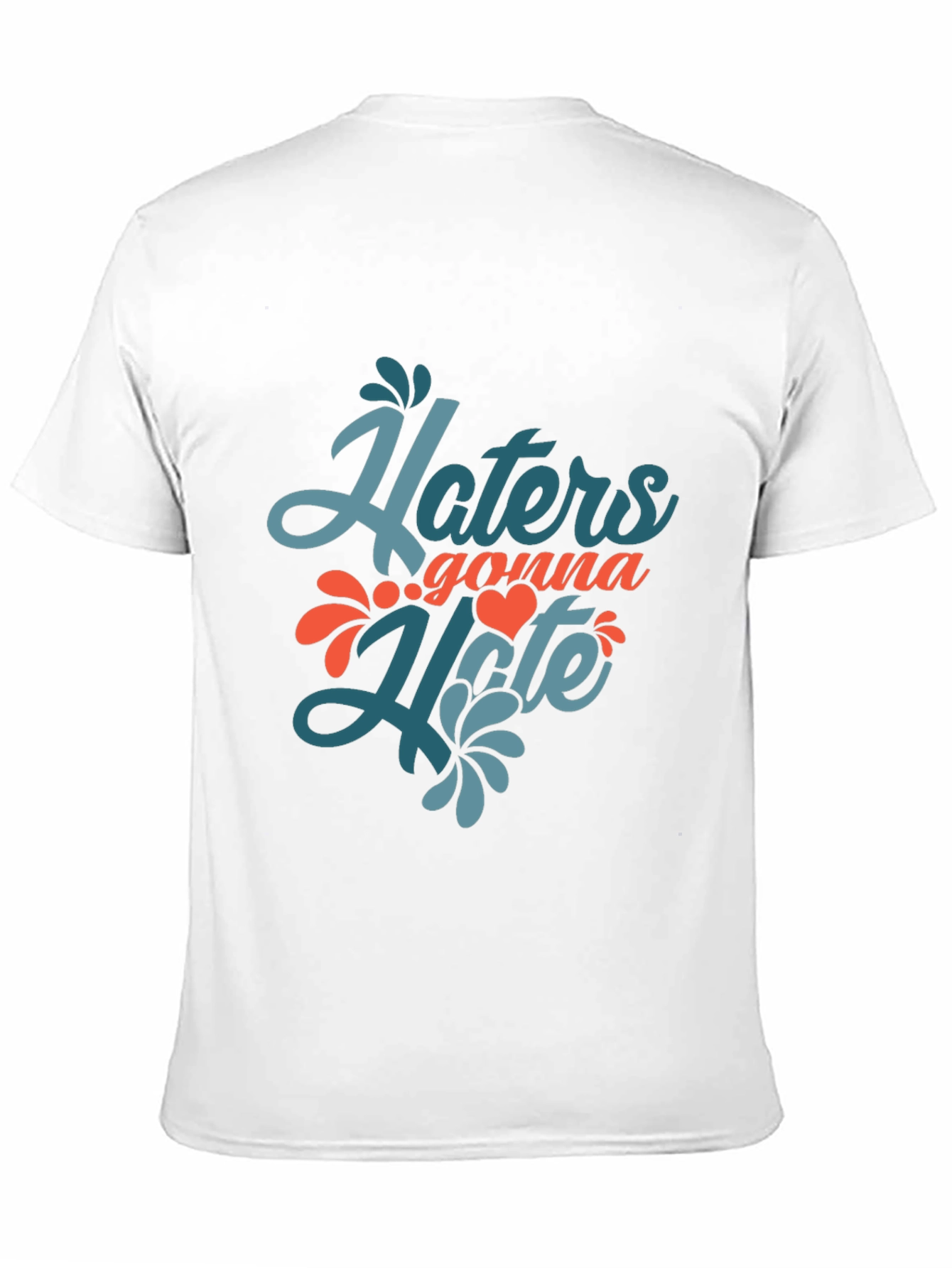 Black Haters Gonna Hate Graphic Tee - Black Cotton T-Shirt view 11