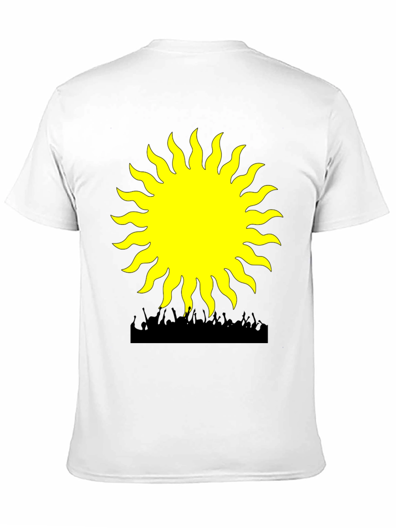 Black Radiant Sun Graphic Tee - Black Cotton Blend view 11