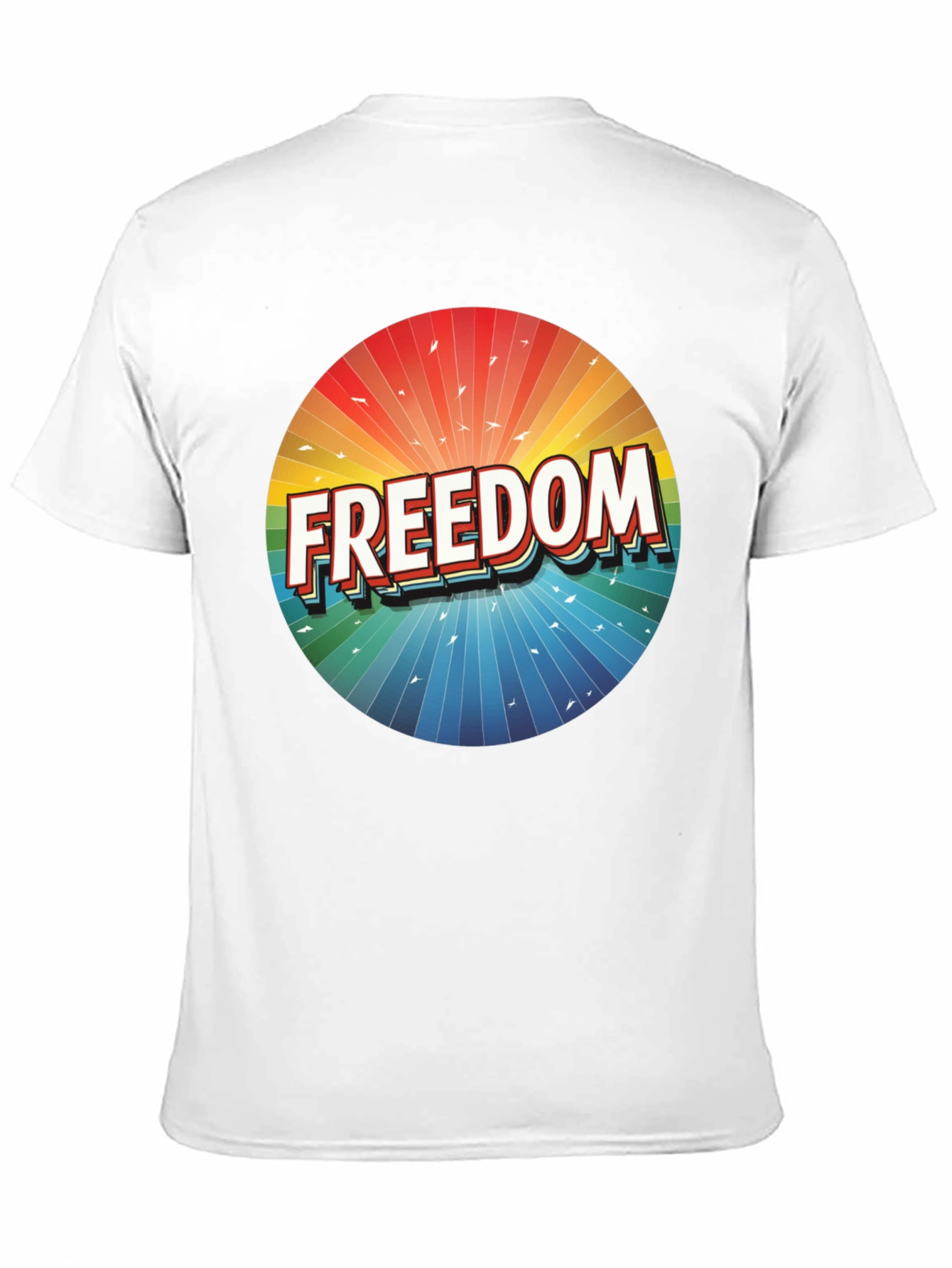 Black Freedom Graphic T-Shirt - Bold & Vibrant Design view 11