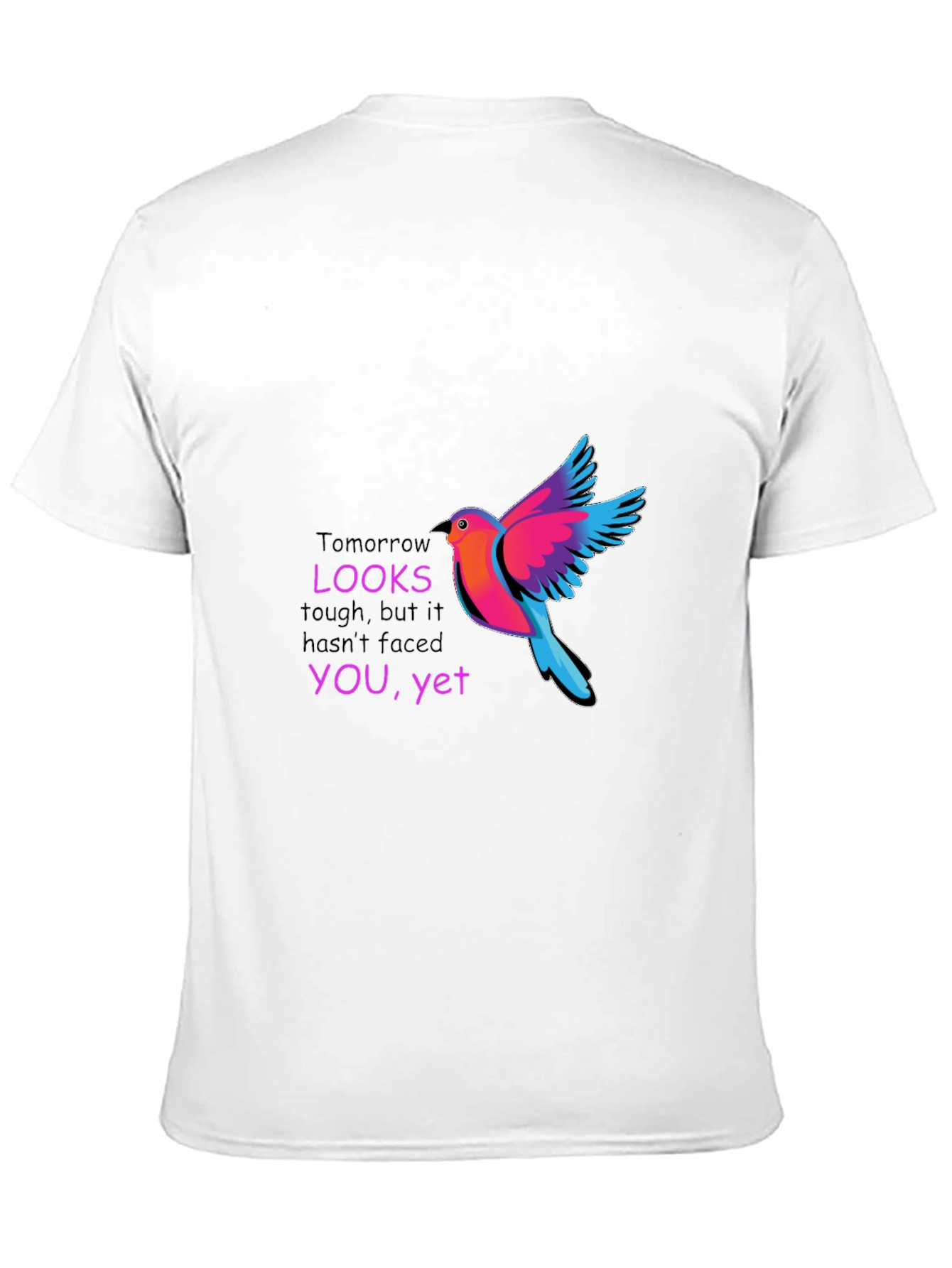 Black Motivational Bird Graphic Black T-Shirt view 11