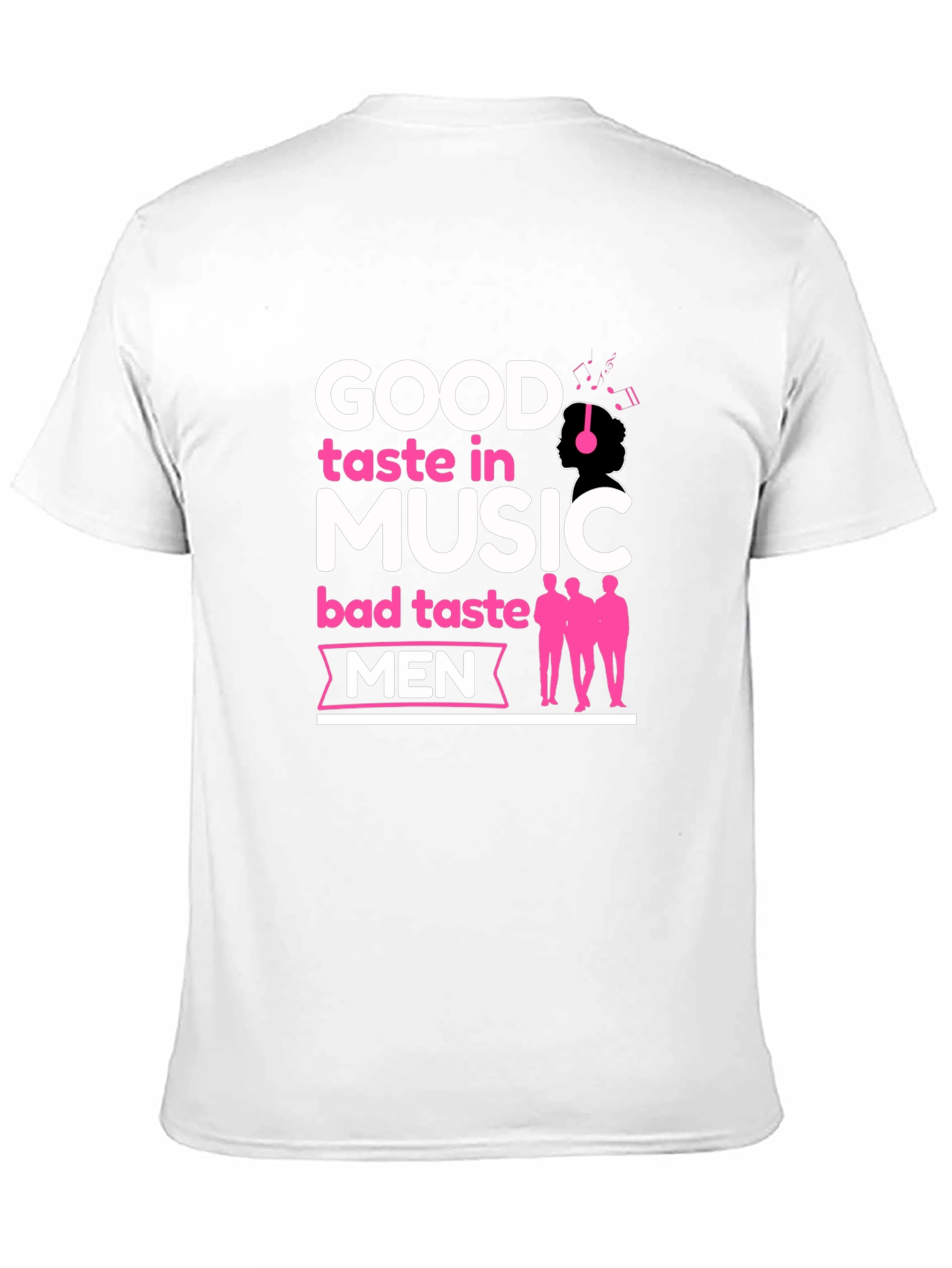 Black Good Taste In Music Bad Taste In Men Black T-Shirt view 11